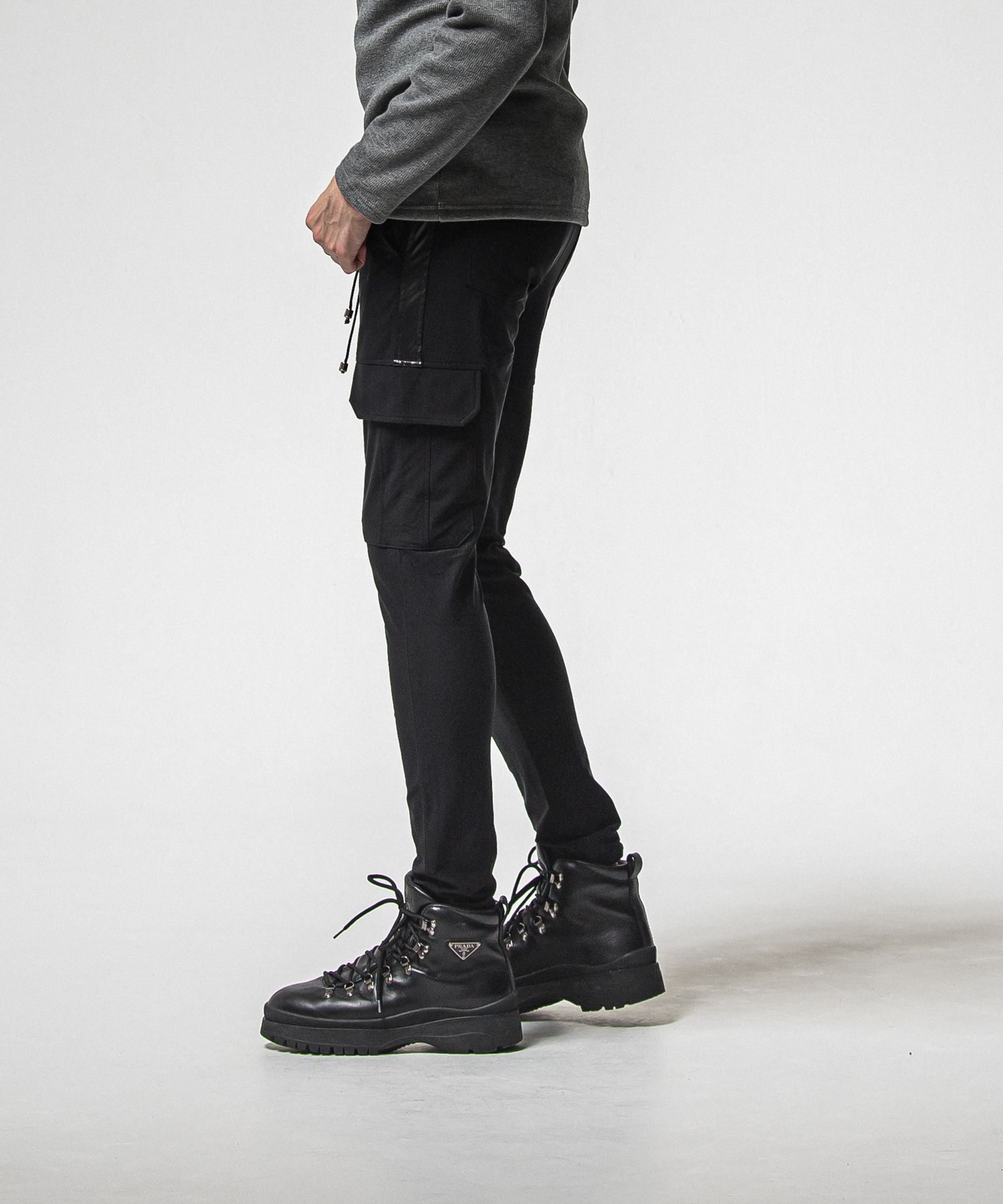 DARRELL HEAT CARGO PT / RC38-ST-010H / 裏起毛カーゴラインパンツ / ブラック (11月上旬入荷予定)