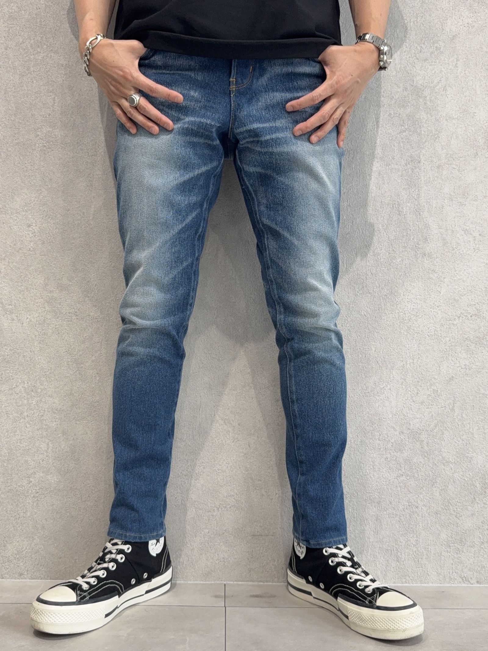 MICK DENIM JERSEY / RC35-ST-020 / デニムジャージテーパードパンツ / インディゴユーズド