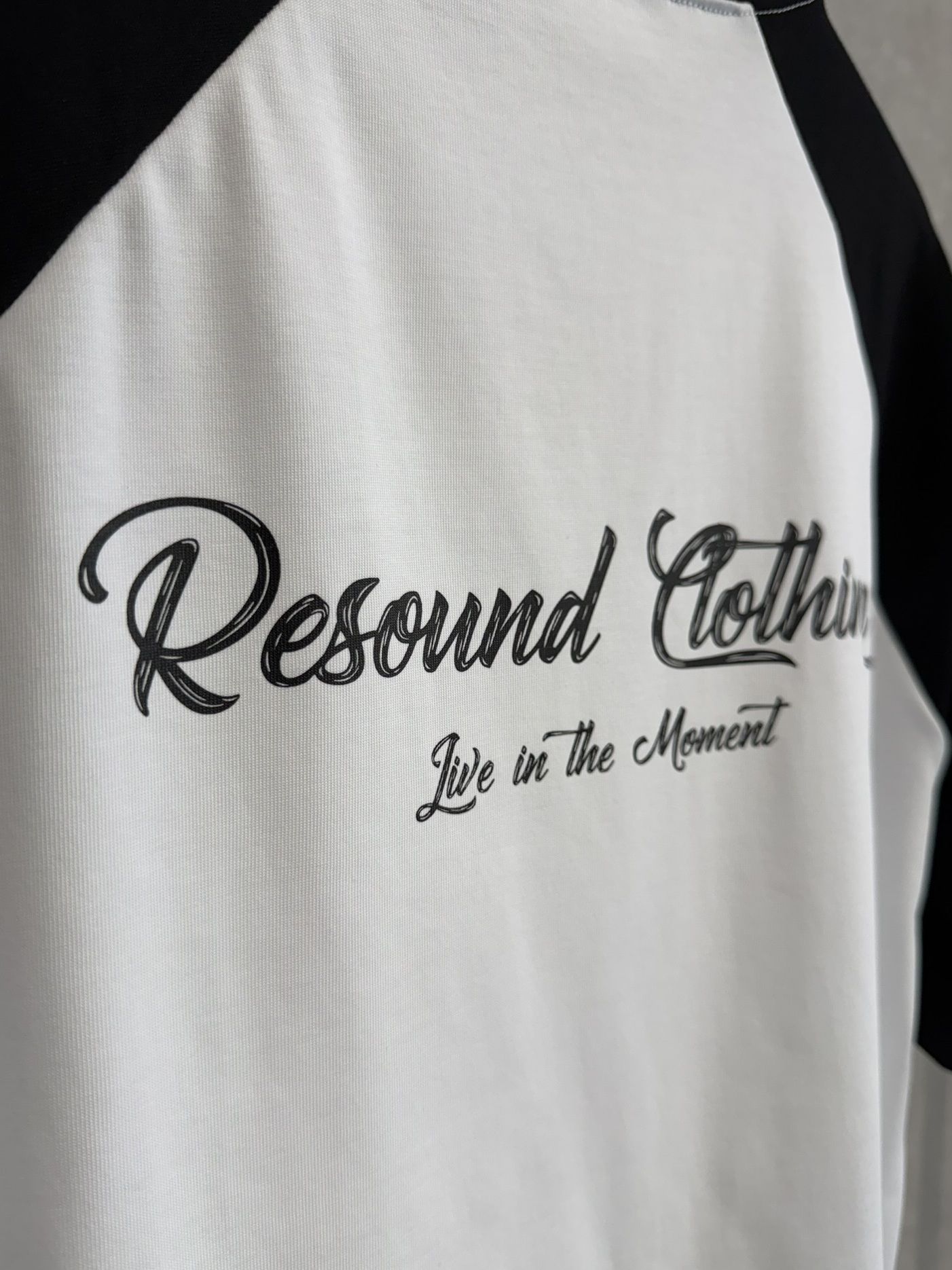 BACK RC RAGLAN OVER TEE / RC39-T-001 / バックロゴラグランビッグTシャツ / ホワイト×ブラック