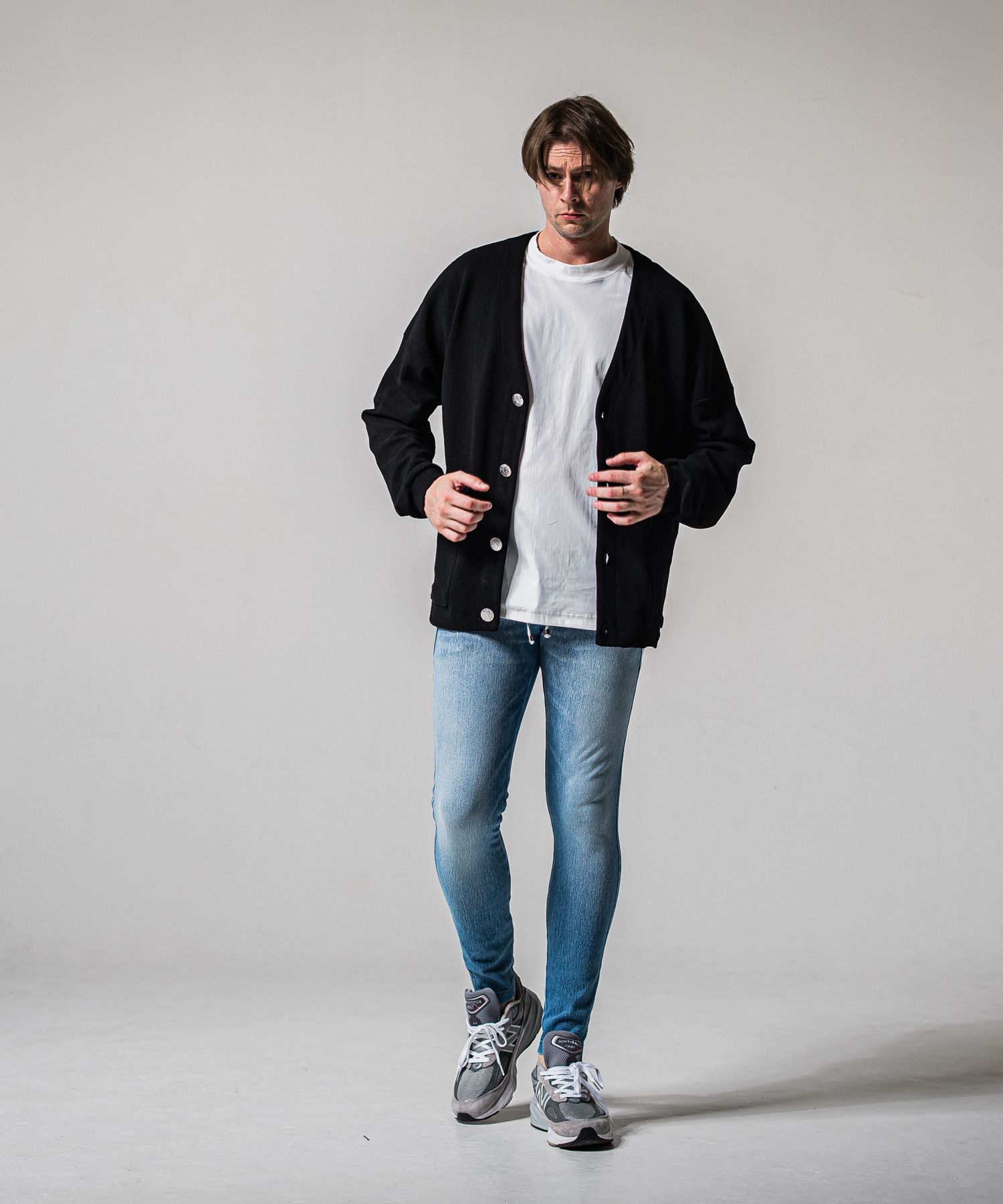 BLISTER KNIT C/D / RC41-C-004 / ブリスターニットカーディガン / ブラック (8月下旬入荷予定)