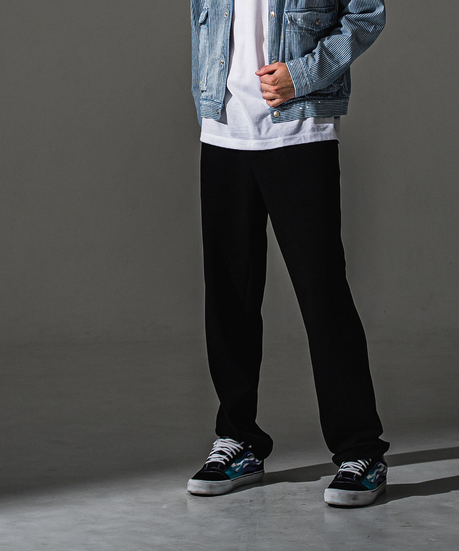 SEMI WIDE TUCK PANTS / RC41-ST-016WT / セミワイドタックパンツ / ブリスターブラック (7月下旬入荷予定)