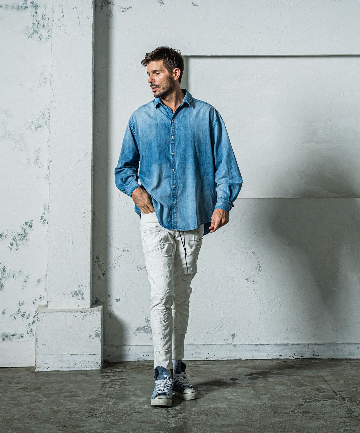 DENIM JACK SHIRTS / RC35-SH-001D / オーバーデニムシャツ / インディゴユーズド