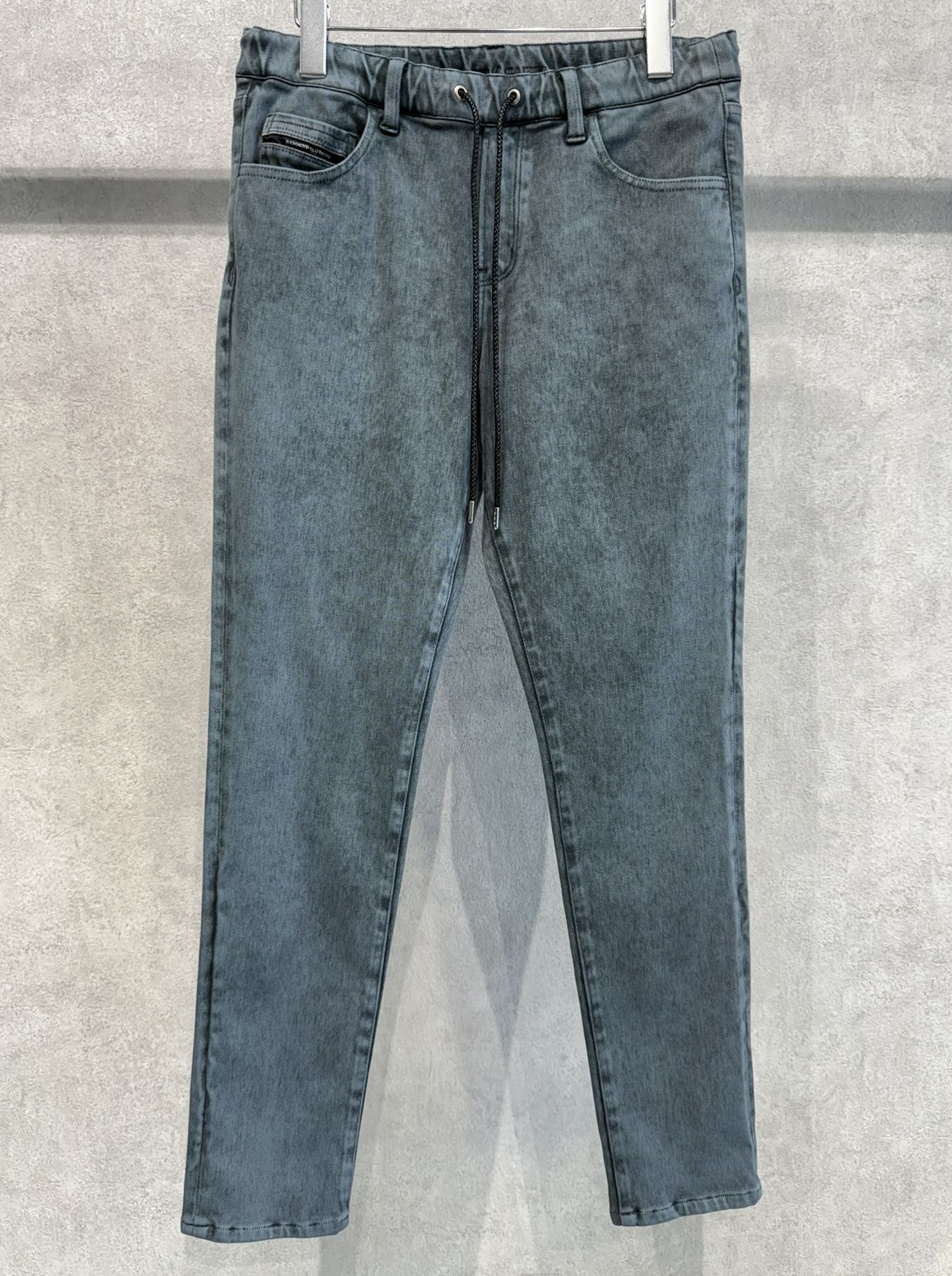 MICK DENIM JERSEY / BASIC-ST-020 / デニムジャージテーパードパンツ / ピグメントブラック