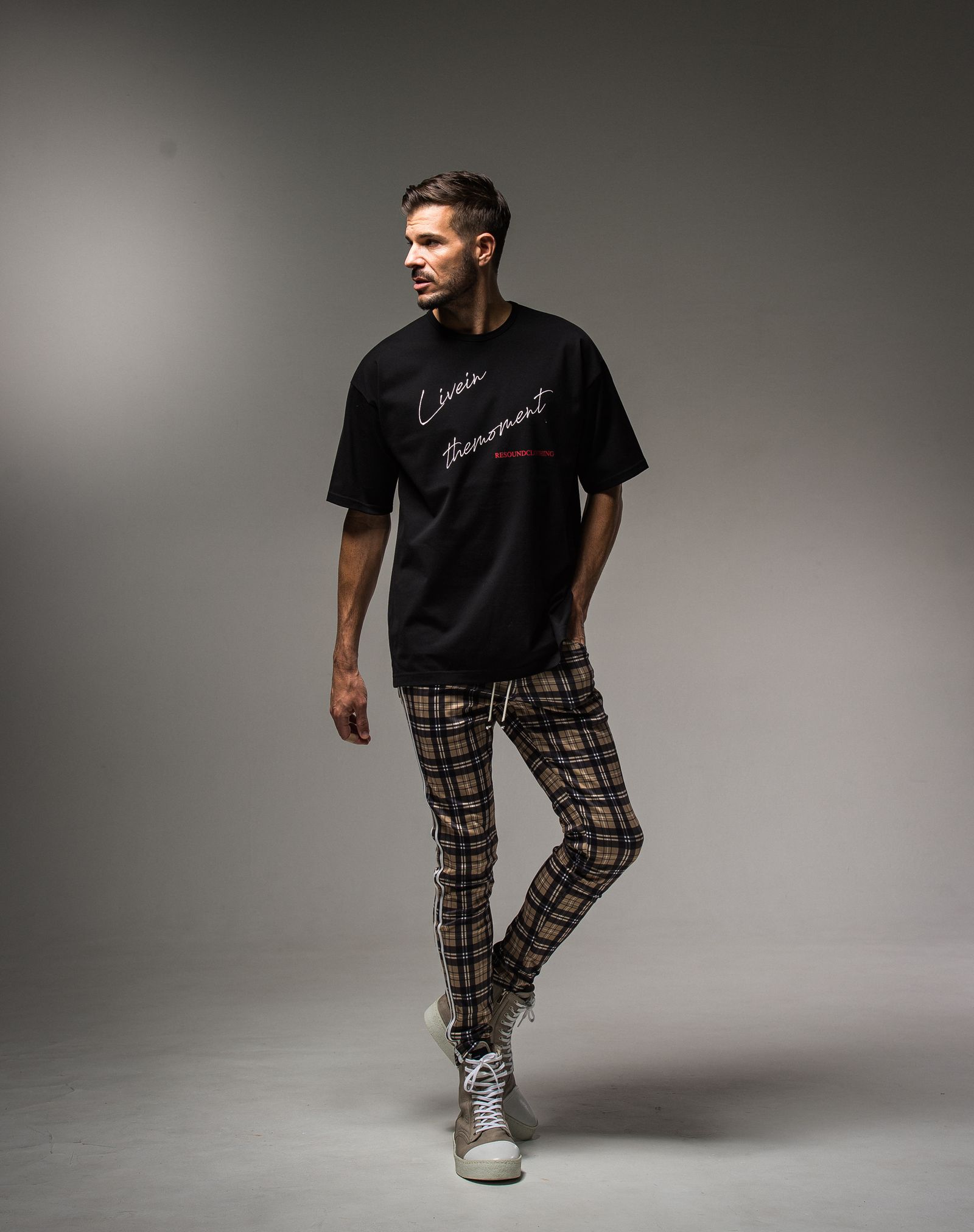 LIVE IN THE MORMENT LOOSE TEE / RC23-T-003 / プリントビッグTシャツ※