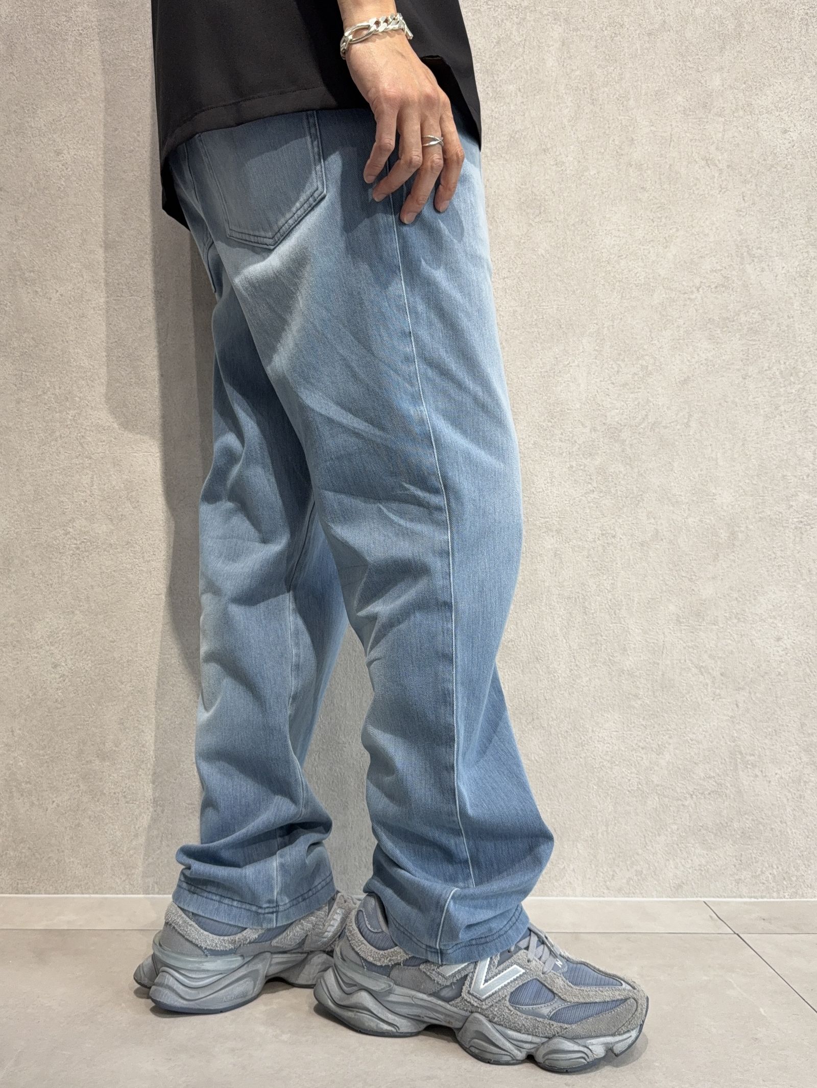 DENIM JERSEY WIDE PT / RC36-ST-016WTD / ライトオンスデニムジャージワイドパンツ / ライトインディゴ