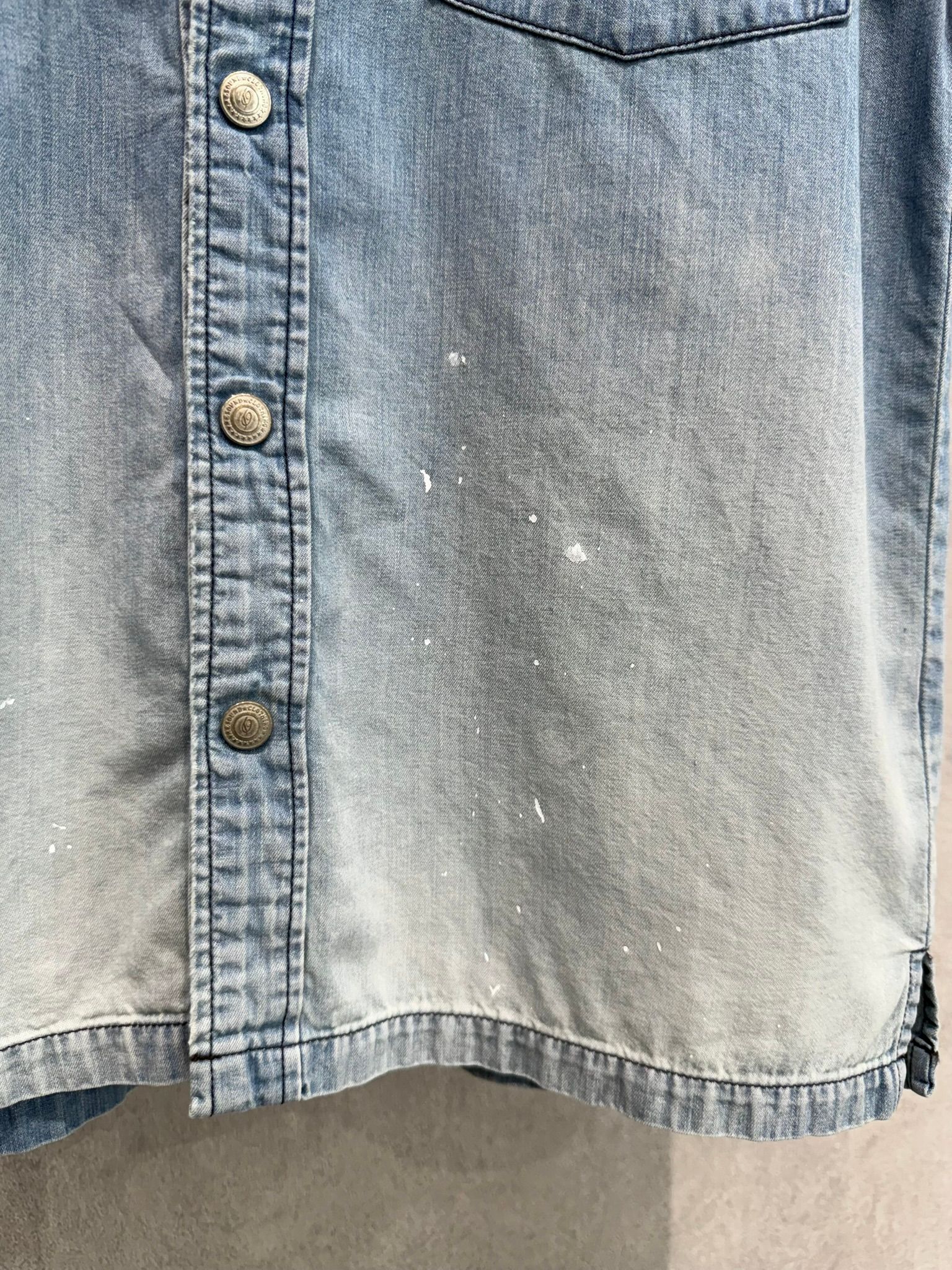 HALF DENIM SHIRTS / RC40-SH-002 / デニム半袖シャツ / ライトインディゴ