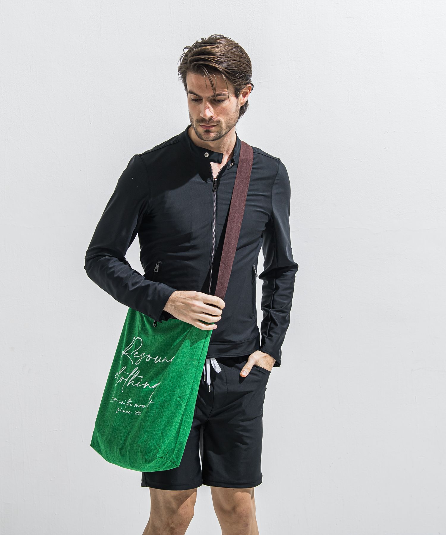 「Lagu×RESOUND」 BLANKET & ECOBAG / RL-BLBAG-1 / ブランケット&ショルダーエコバッグ / グリーン