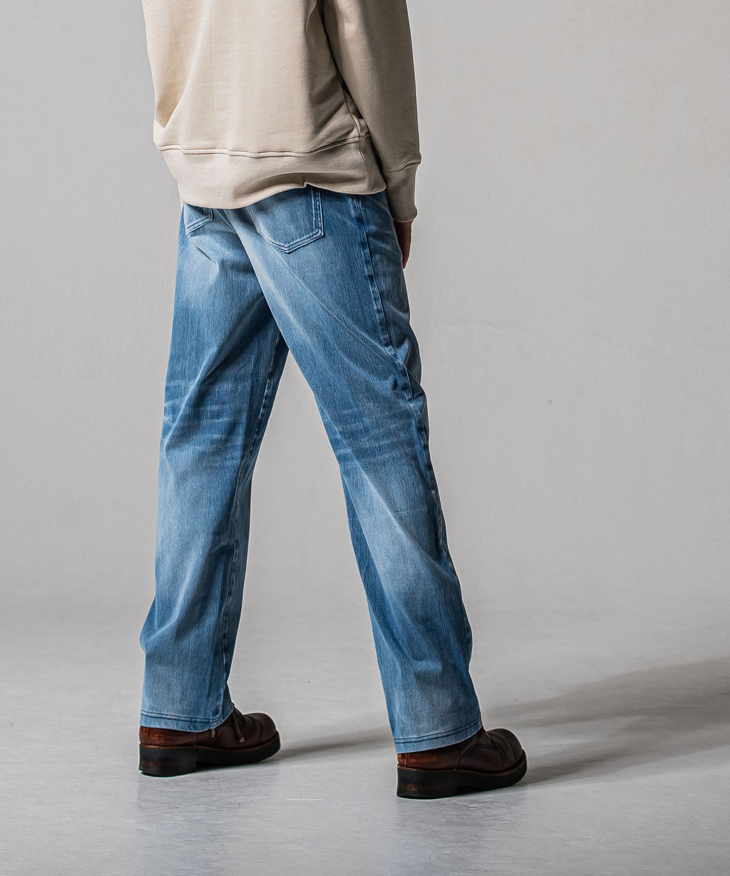 DENIM JERSEY WIDE PT / RC39-ST-016WTD / ライトオンスデニムジャージ ワイドパンツ / ライトインディゴ (2月中旬入荷予定)