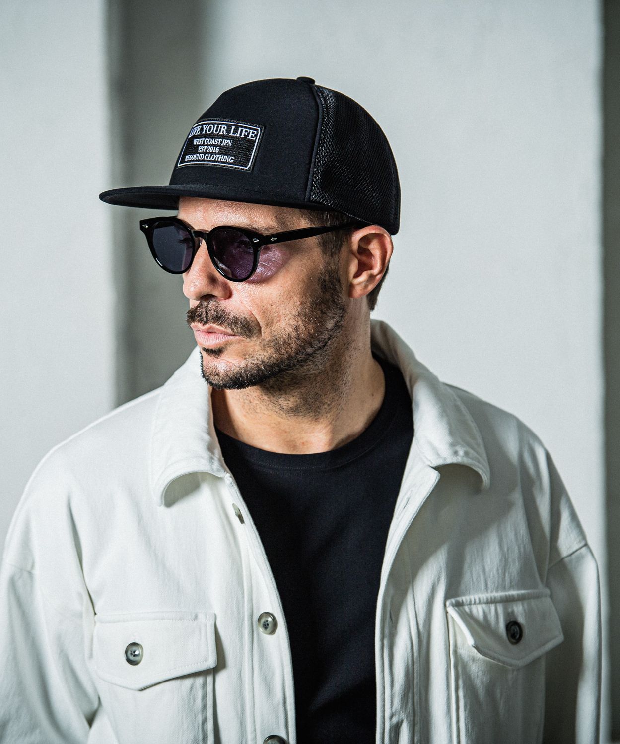 LIVE MESH CAP / RC35-CAP-001 / ロゴワッペンメッシュキャップ / ブラック