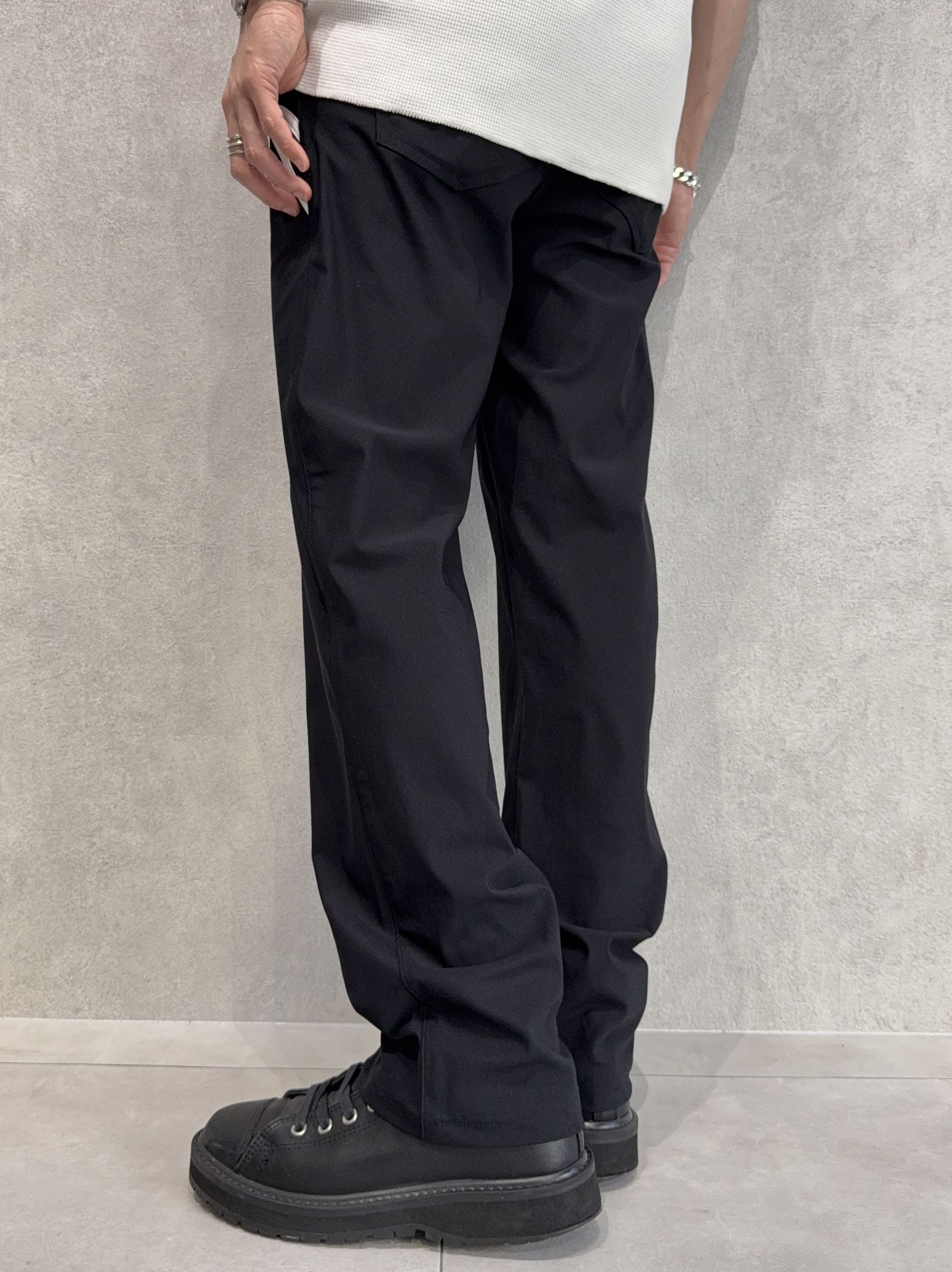 EDGE NYLON SEMI WIDE PT / RC40-ST-014WT / エッジナイロンセミワイドラインパンツ / ブラック×ホワイト