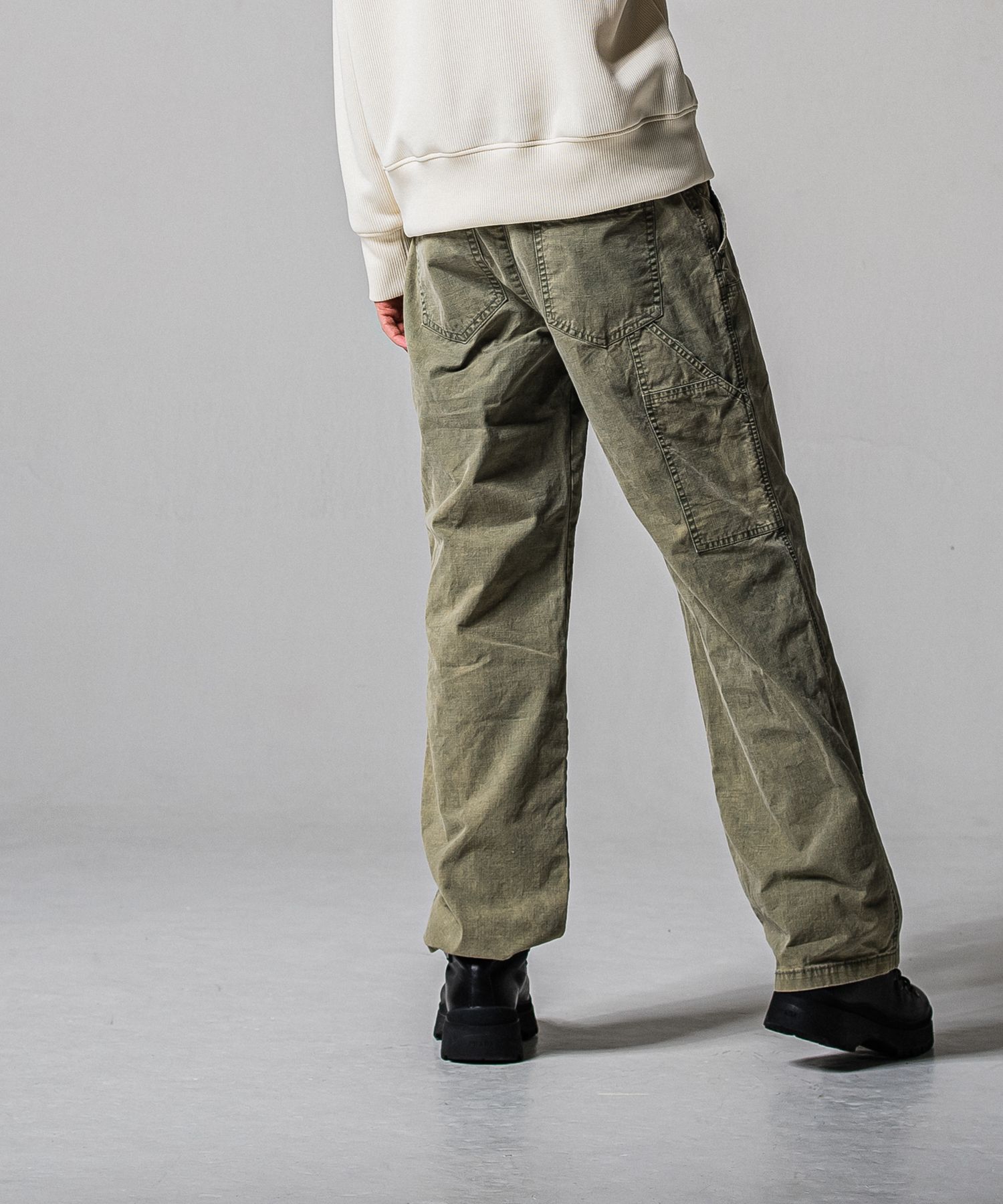 DOUBLE KNEE PT / RC39-ST-041 / ダブルニーワイドデニムパンツ / ダックカーキ (3月中旬入荷予定)