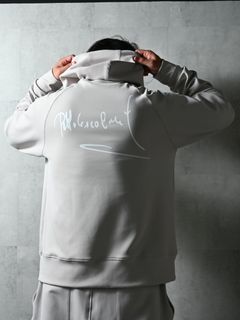 SIGN ZIP HOODIE / DP1-C-002 / サインプリントジップパーカー / グレージュ (2月上旬入荷予定)