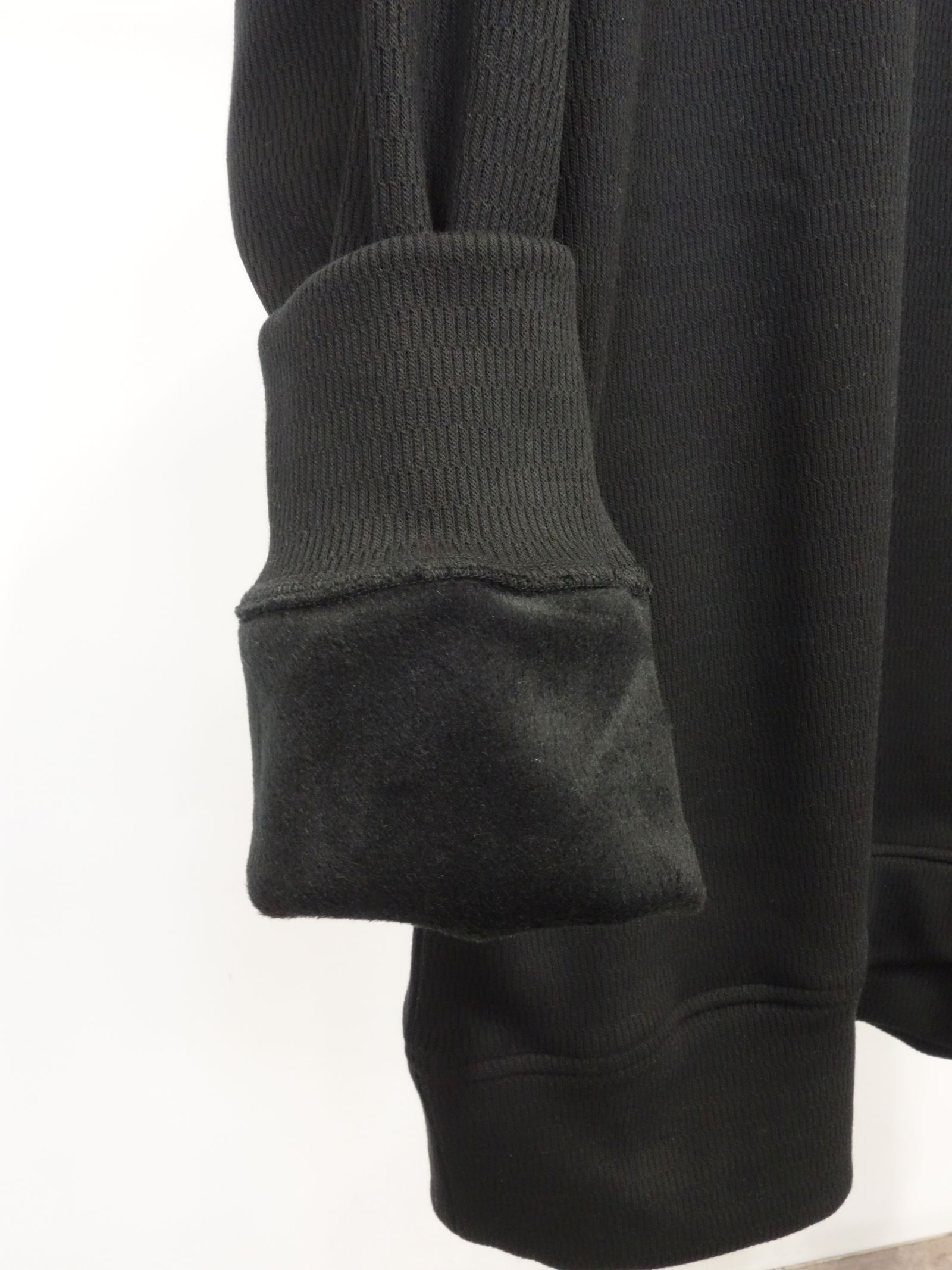 VELOURS FLEECE THERMAL LOOSE TRAINER / RC38-C-002 / 裏起毛サーマルトレーナー / ブラック (10月中旬入荷予定)