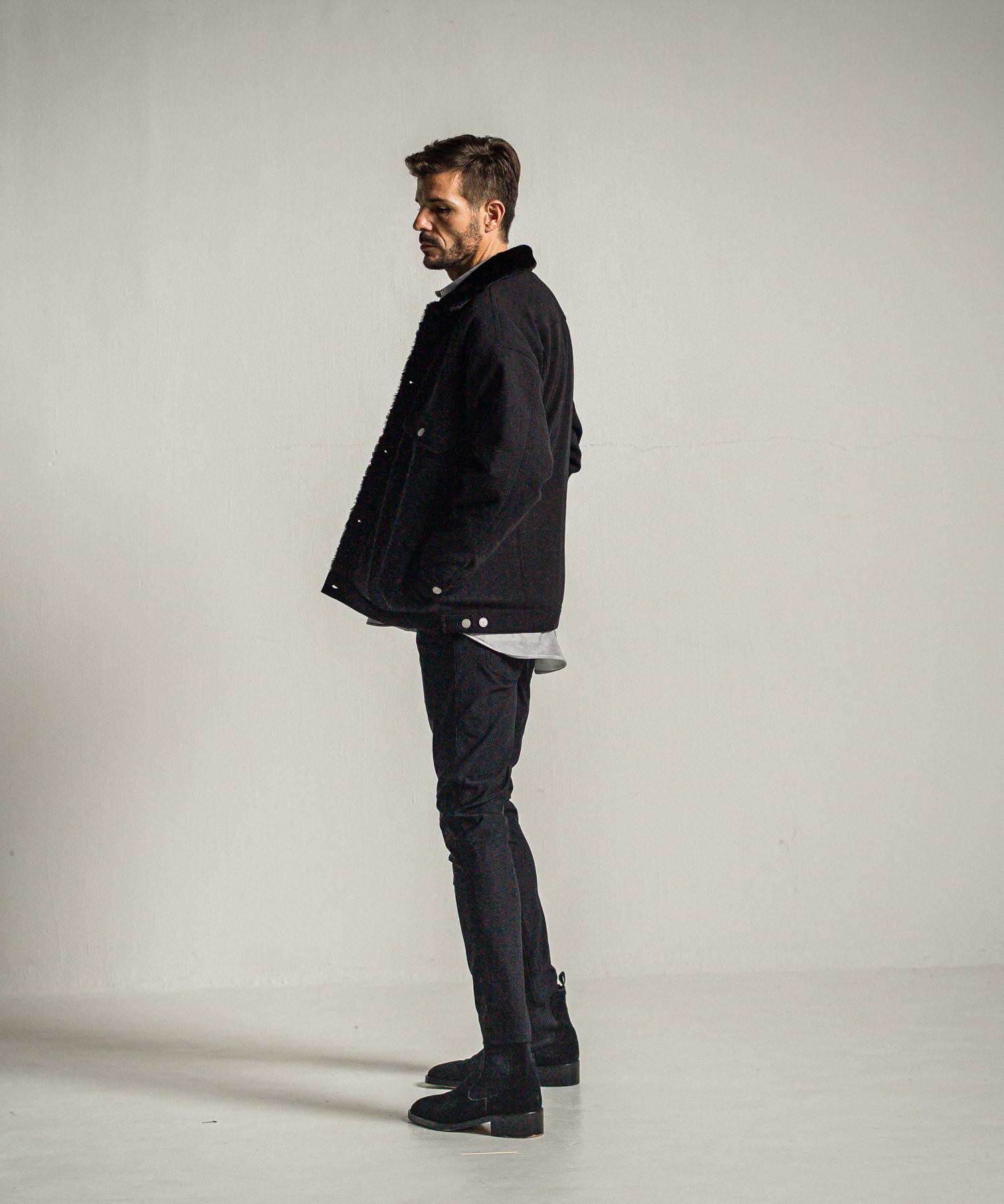 JERSEY JACK SHIRT / RC34-SH-001 / 裏起毛オーバーサイズシャツ / グレーカモフラ