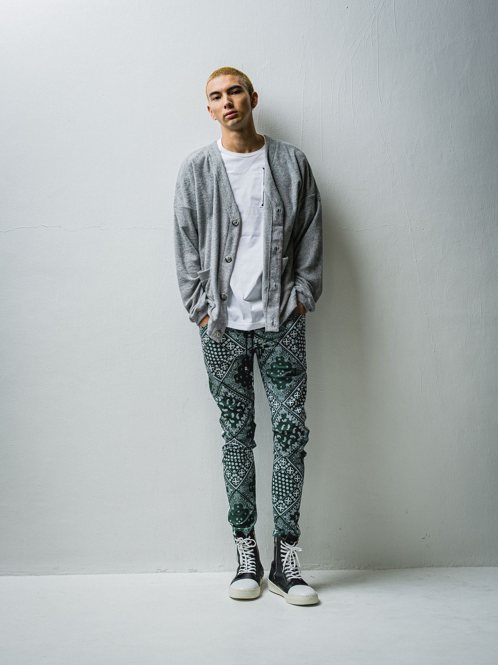 WEST PILE CARDIGAN / RC27-C-009 / パイルカーディガン / グレー※