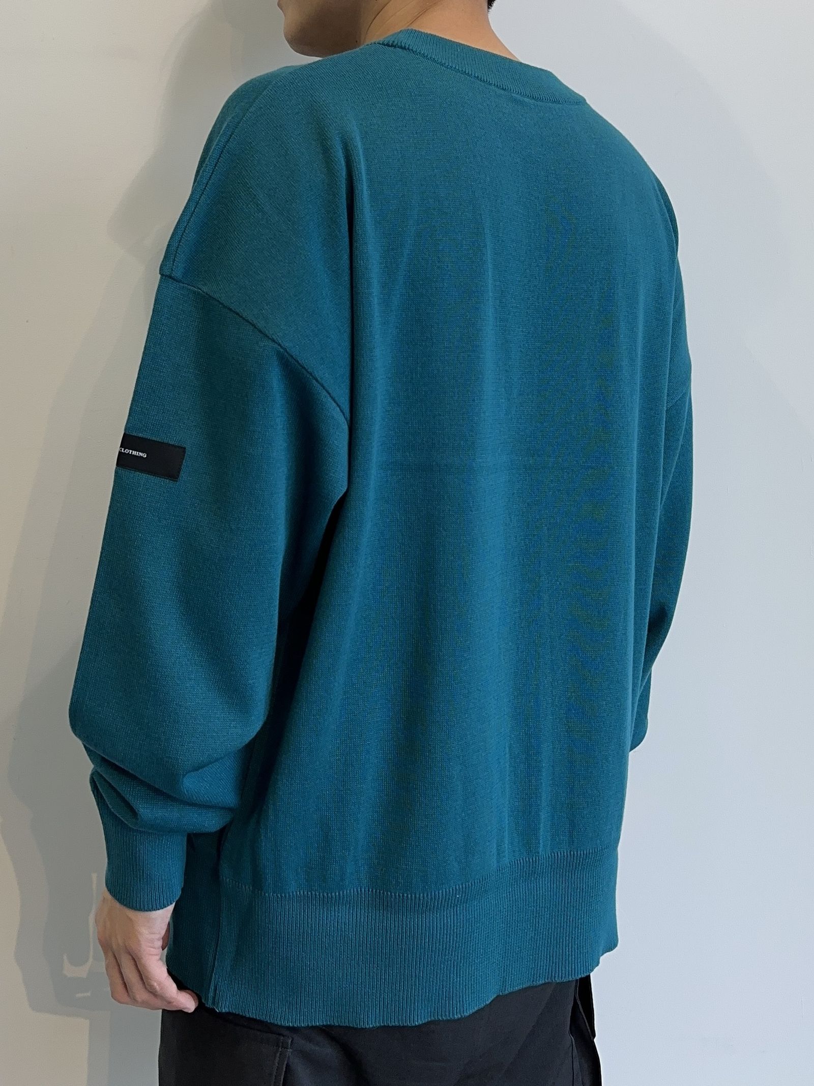 SILK KNT OVER LONG SLEEVE / RC29-K-002 / 無地ルーズコットンニット / グリーン