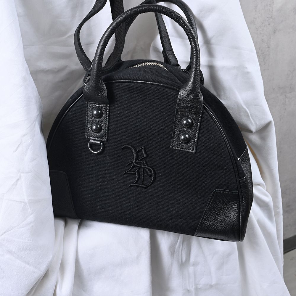 DENIM MINI BOSTON BAG / RC41-BAG-002RD / デニムミニボストンショルダーバッグ / ブラック (8月下旬入荷予定)