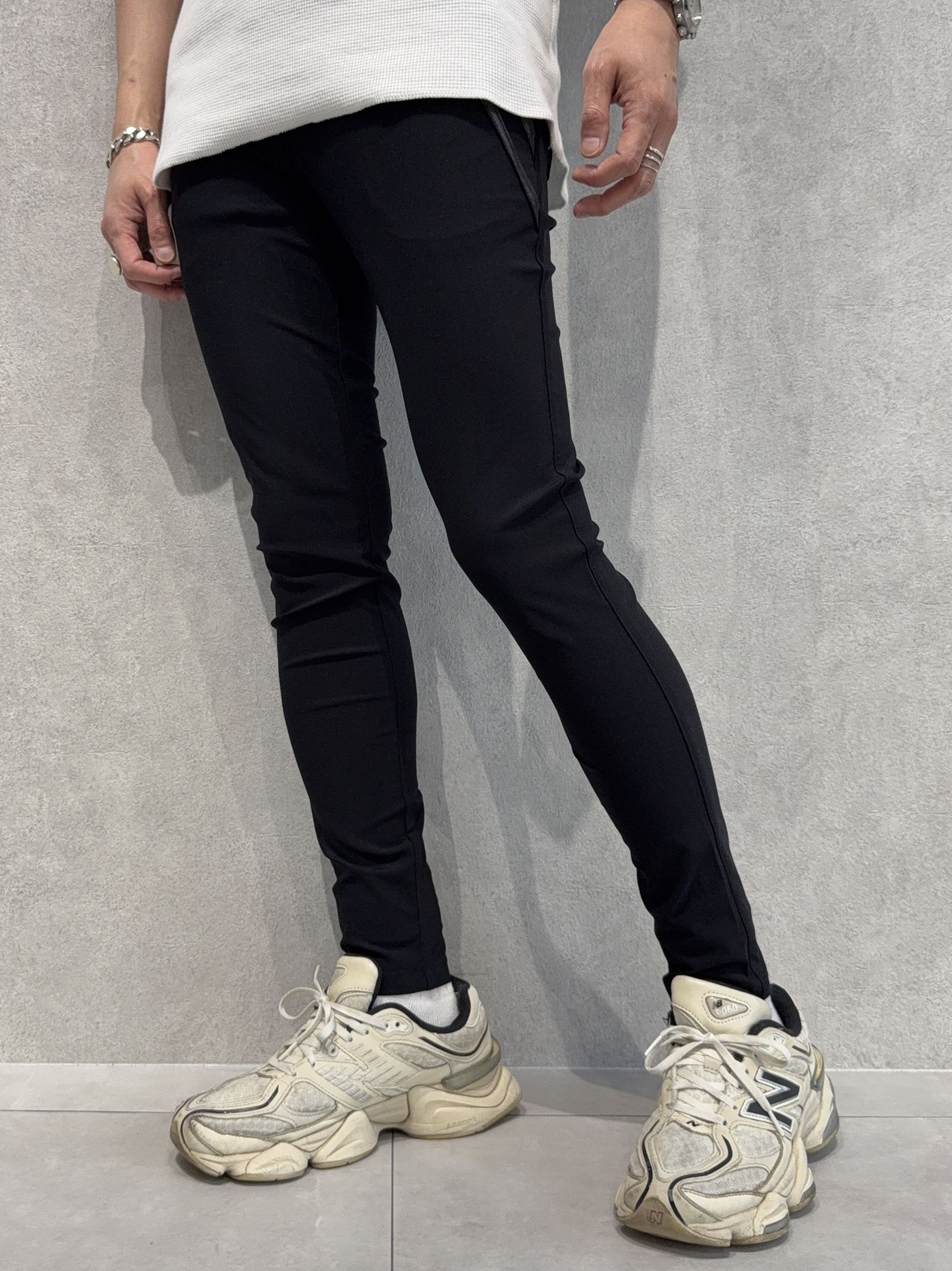 EDGE NYLON PT / BASIC-ST-014 / エッジナイロンラインパンツ / ブラック×ブラック