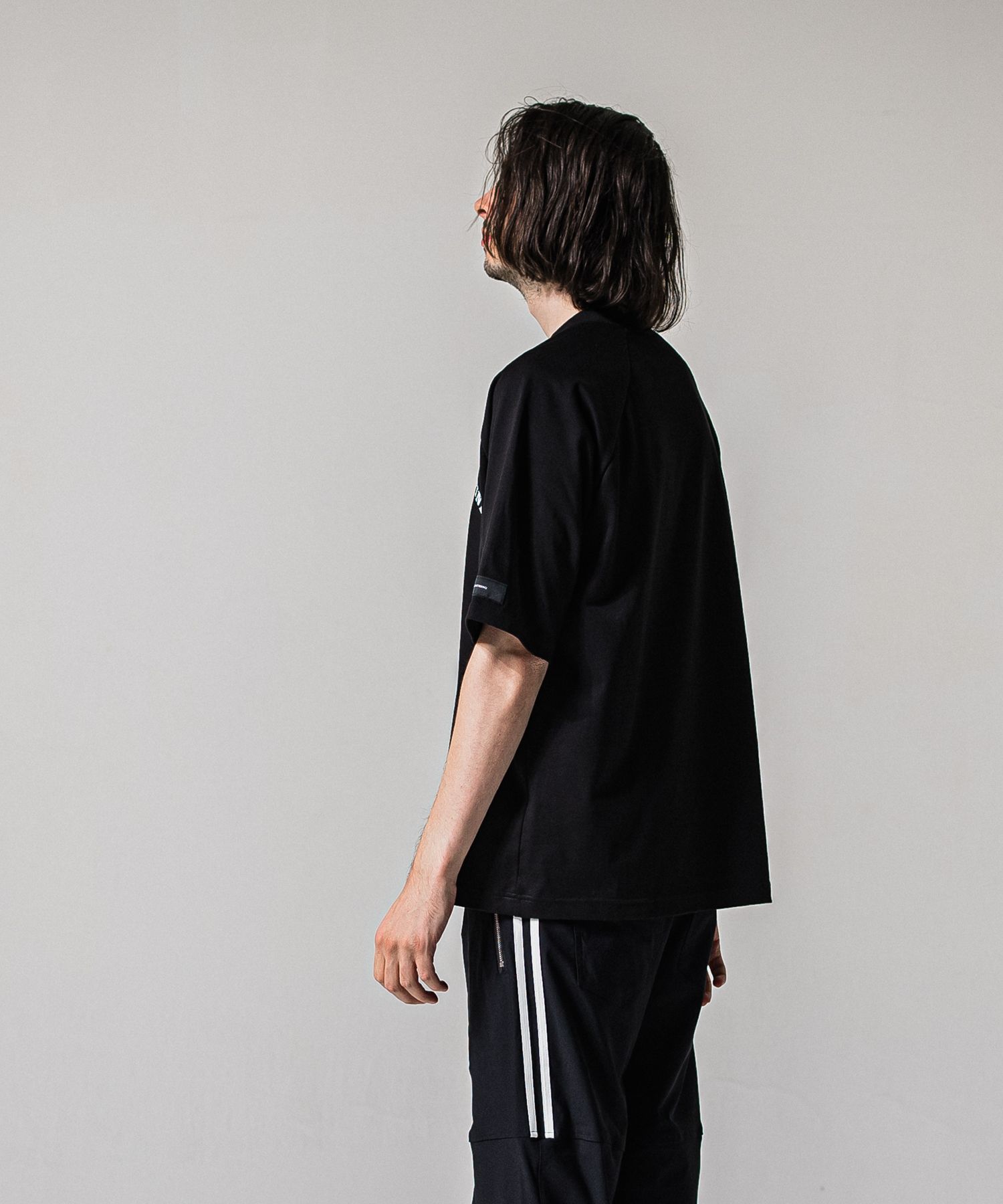 COLLEGE RAGLAN OVER TEE / RC39-T-002 / カレッジロゴラグランビッグTシャツ / ブラック (4月上旬入荷予定)