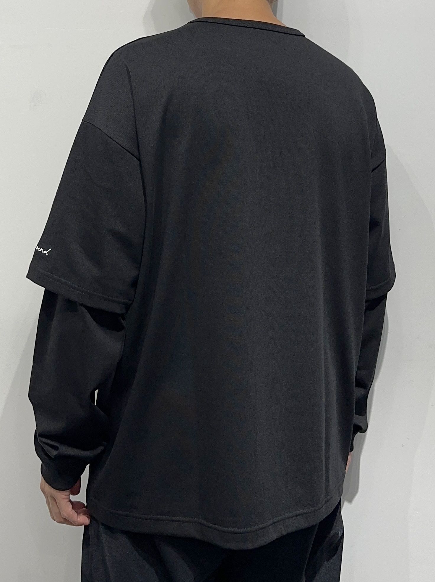 FAKE LAYERED LONG SLEEVE / RC37-T-004 / レイヤードロングスリーブTシャツ / ブラック