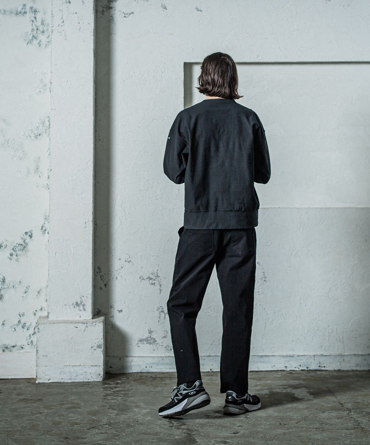 EX DENIM JERSEY WIDE PT / RC35-ST-016WTD / デニムジャージワイドパンツ / ブラック