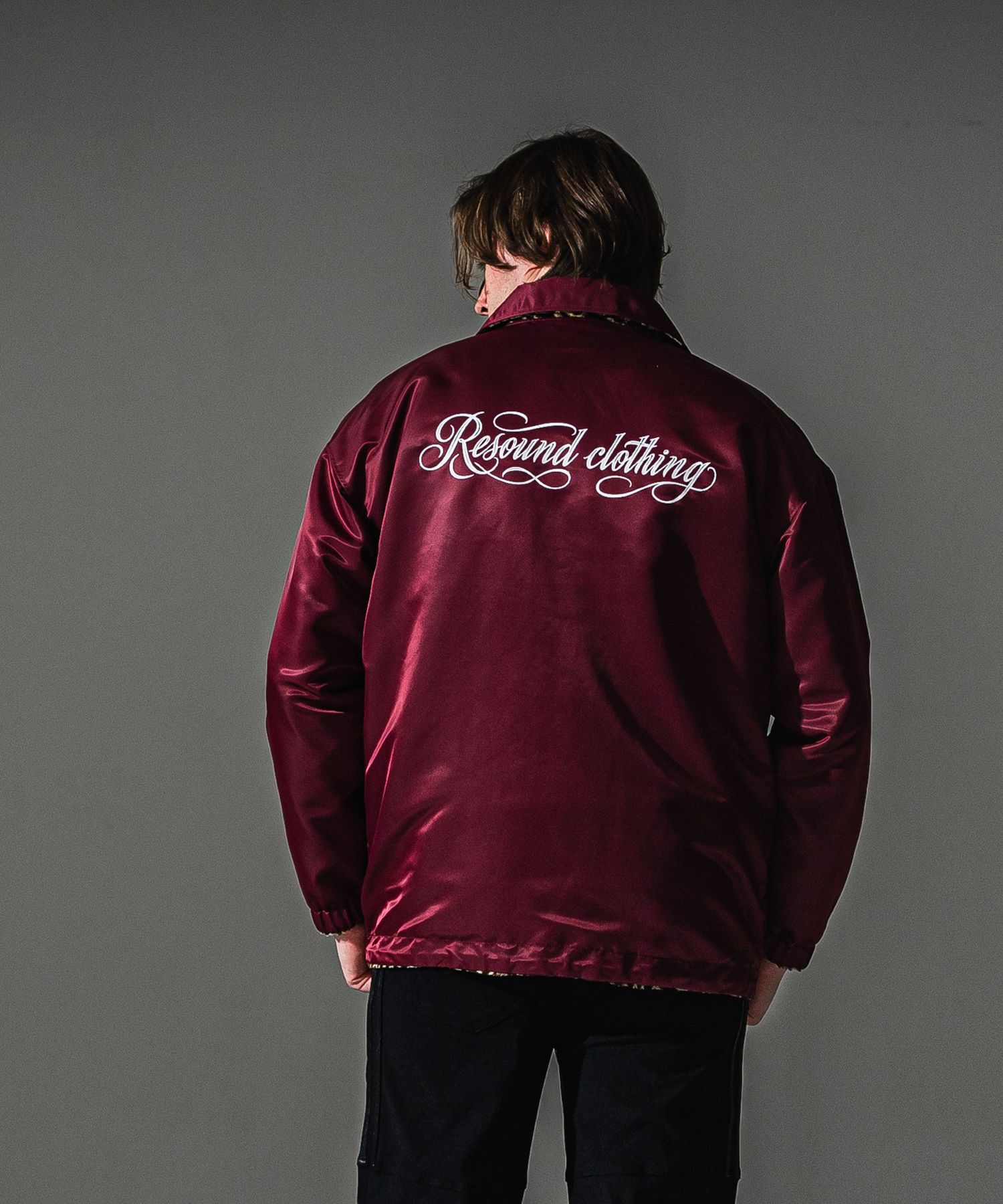 REV COACH JK / RC41-JK-010 / リバーシブルコーチジャケット / ワインレッド×レオパード (9月下旬入荷予定)