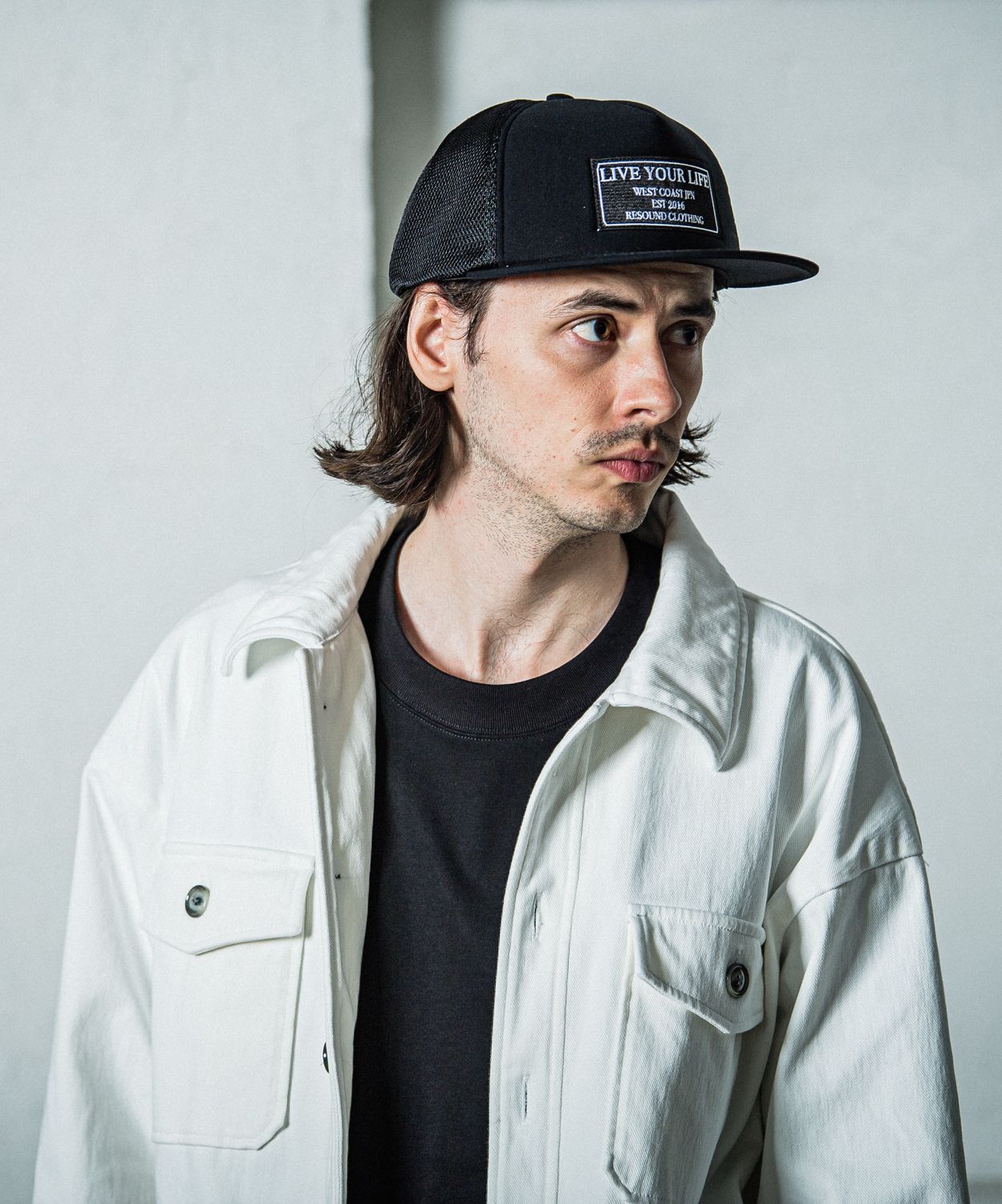 LIVE MESH CAP / RC35-CAP-001 / ロゴワッペンメッシュキャップ / ブラック