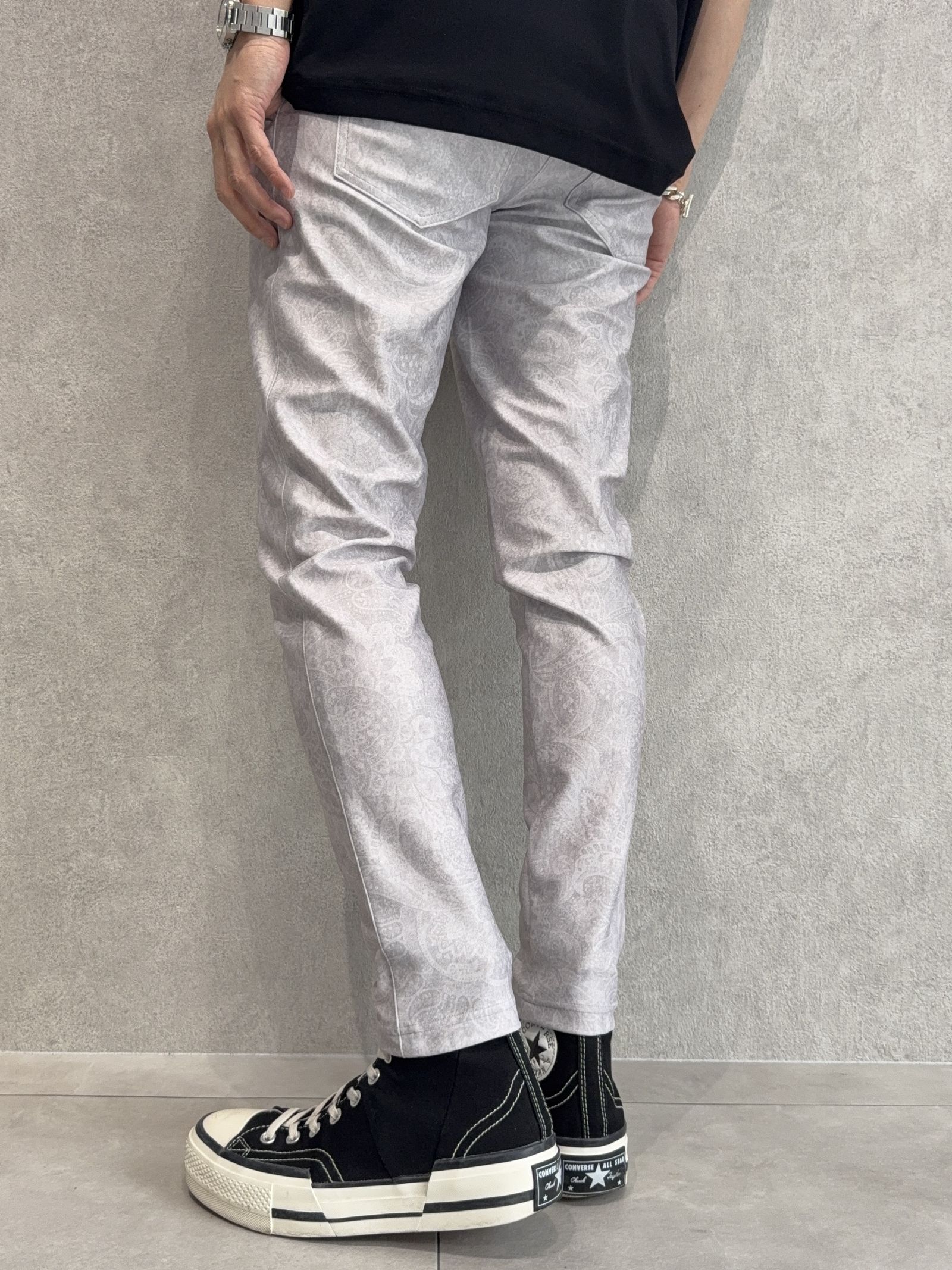 CHRIS EASY TUCK PANTS / RC35-ST-016T / イージータックパンツ / ペイズリーグレー