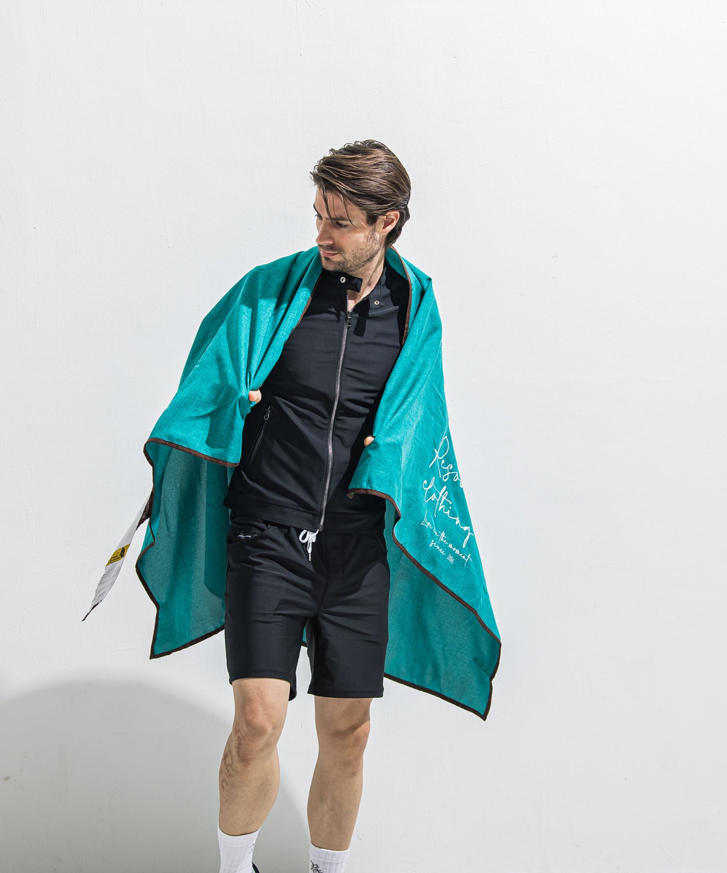 「Lagu×RESOUND」 BLANKET & ECOBAG / RL-BLBAG-1 / ブランケット&ショルダーエコバッグ / ターコイズ