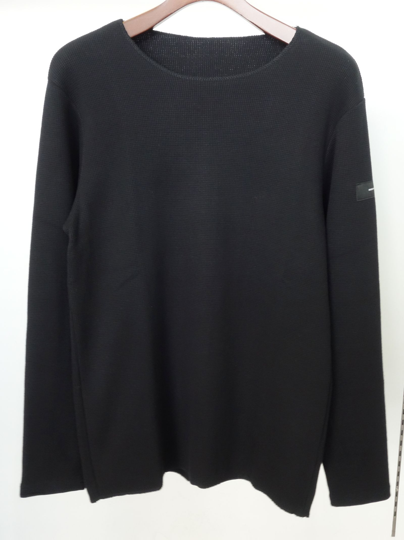 ST COTTON WAFFLE THERMAL / BASIC-CUT-001 / サーマル長袖Tシャツ / ブラック
