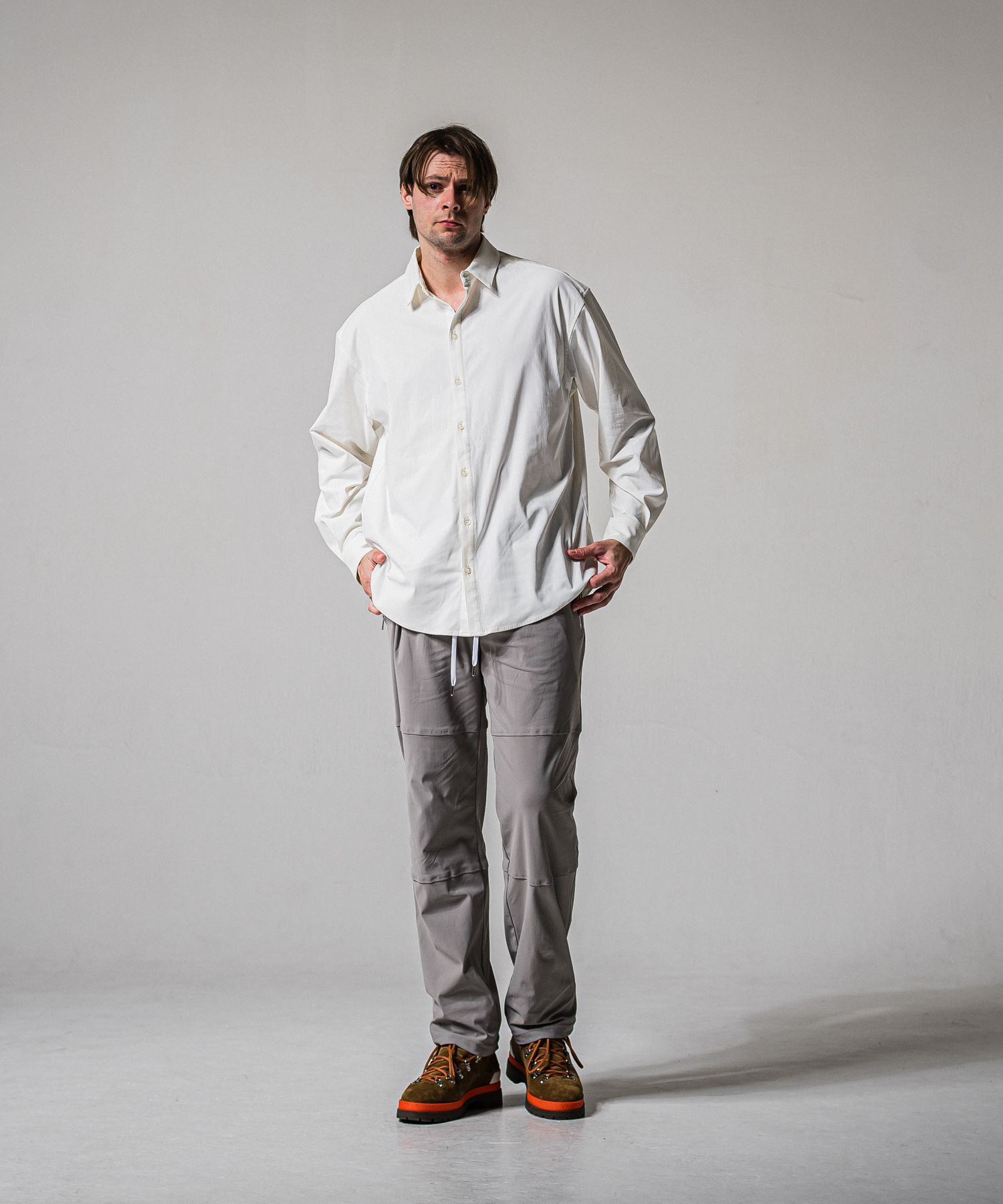 NYLON JACK SHIRTS / RC39-SH-001 / オーバーサイズナイロンシャツ / ホワイト (2月上旬入荷予定)