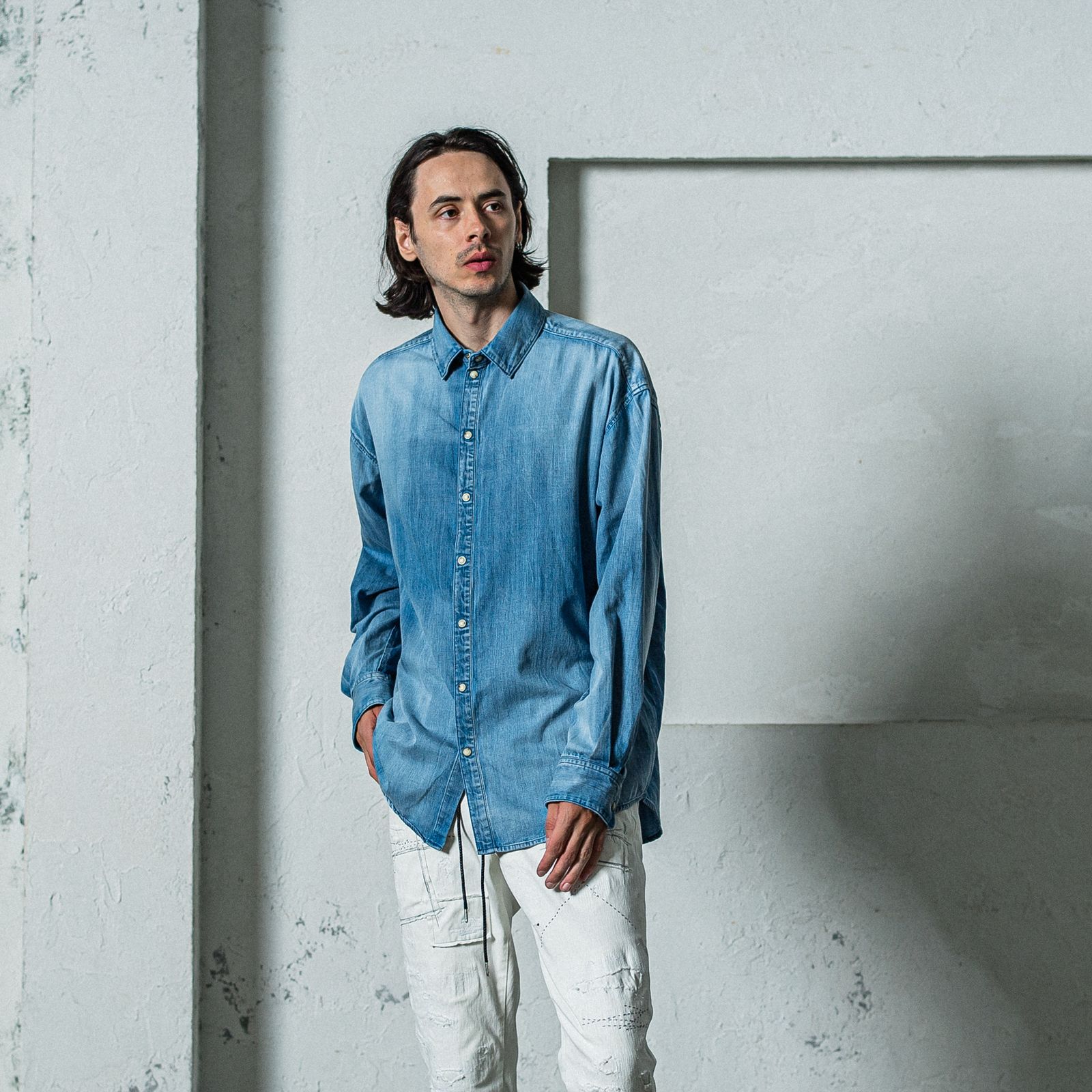 DENIM JACK SHIRTS / RC35-SH-001D / オーバーデニムシャツ / インディゴユーズド