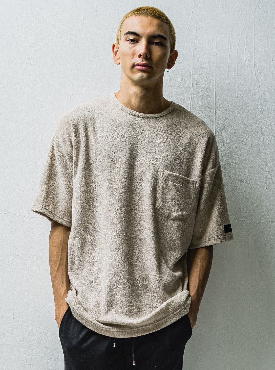 RESOUND CLOTHING - PILE LOOSE POCKET TEE / RC27-T-005 / パイル