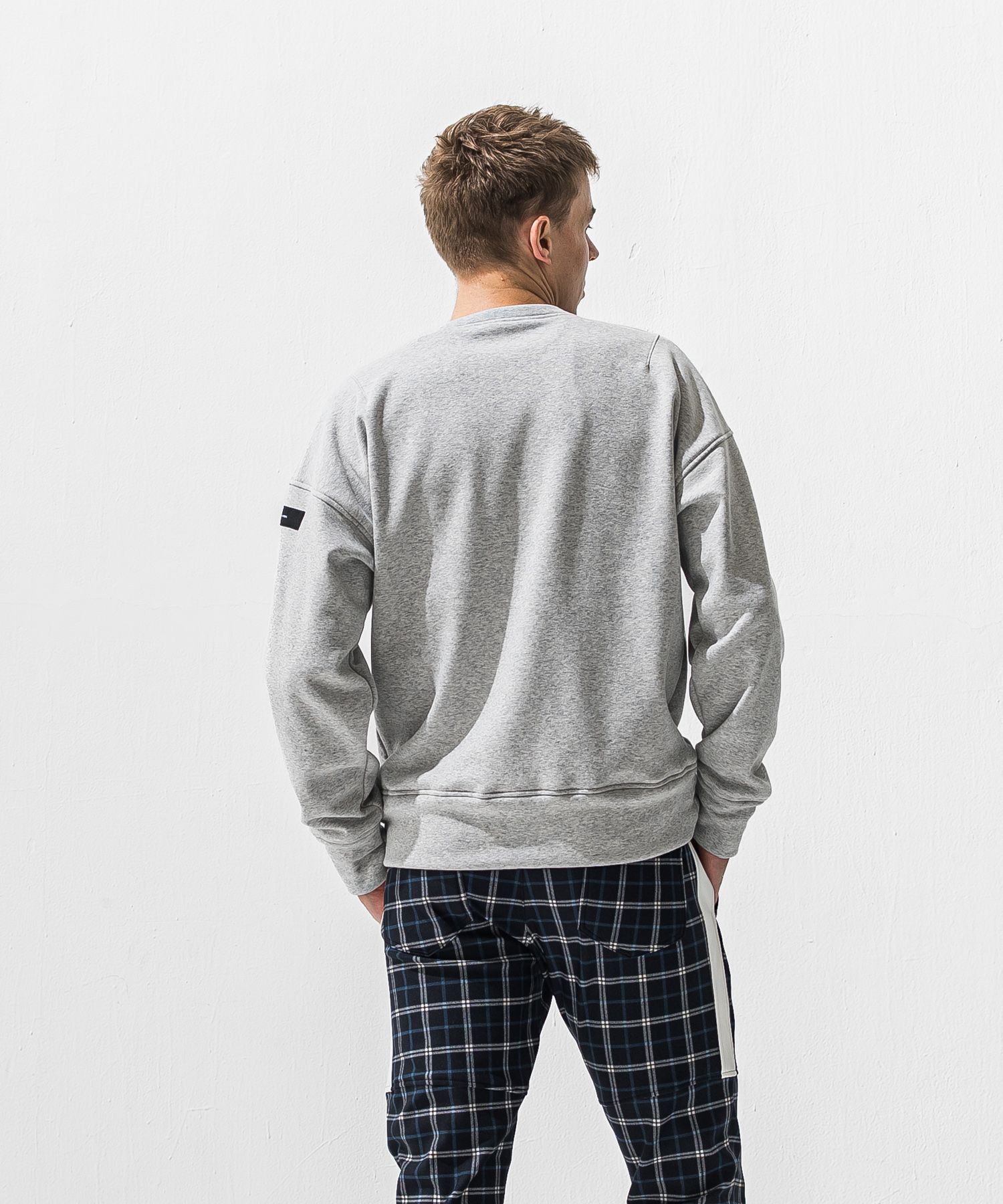 BOX VELOURS FLEECE DROP TRAINER / RC42-C-007 / 裏起毛ボックスロゴトレーナー / グレー (11月上旬入荷予定)