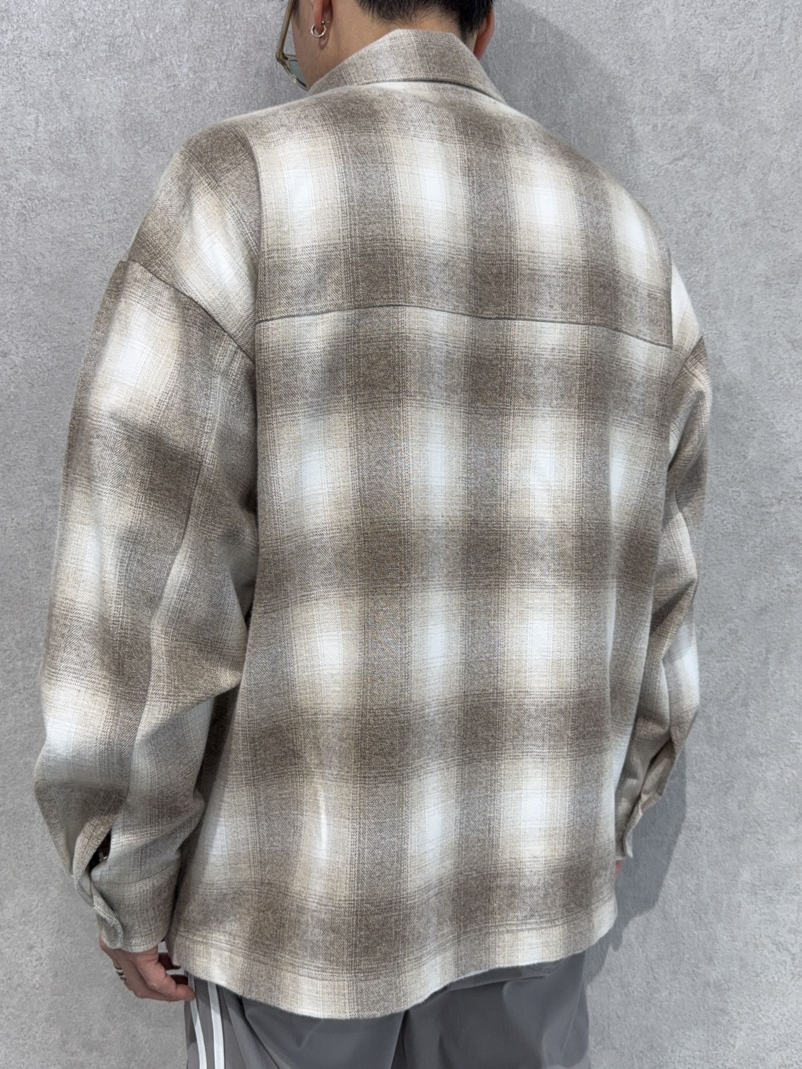 FLANNEL CHECK JK / RC38-JK-007 / フランネルチェックCPOジャケット / ブラウン