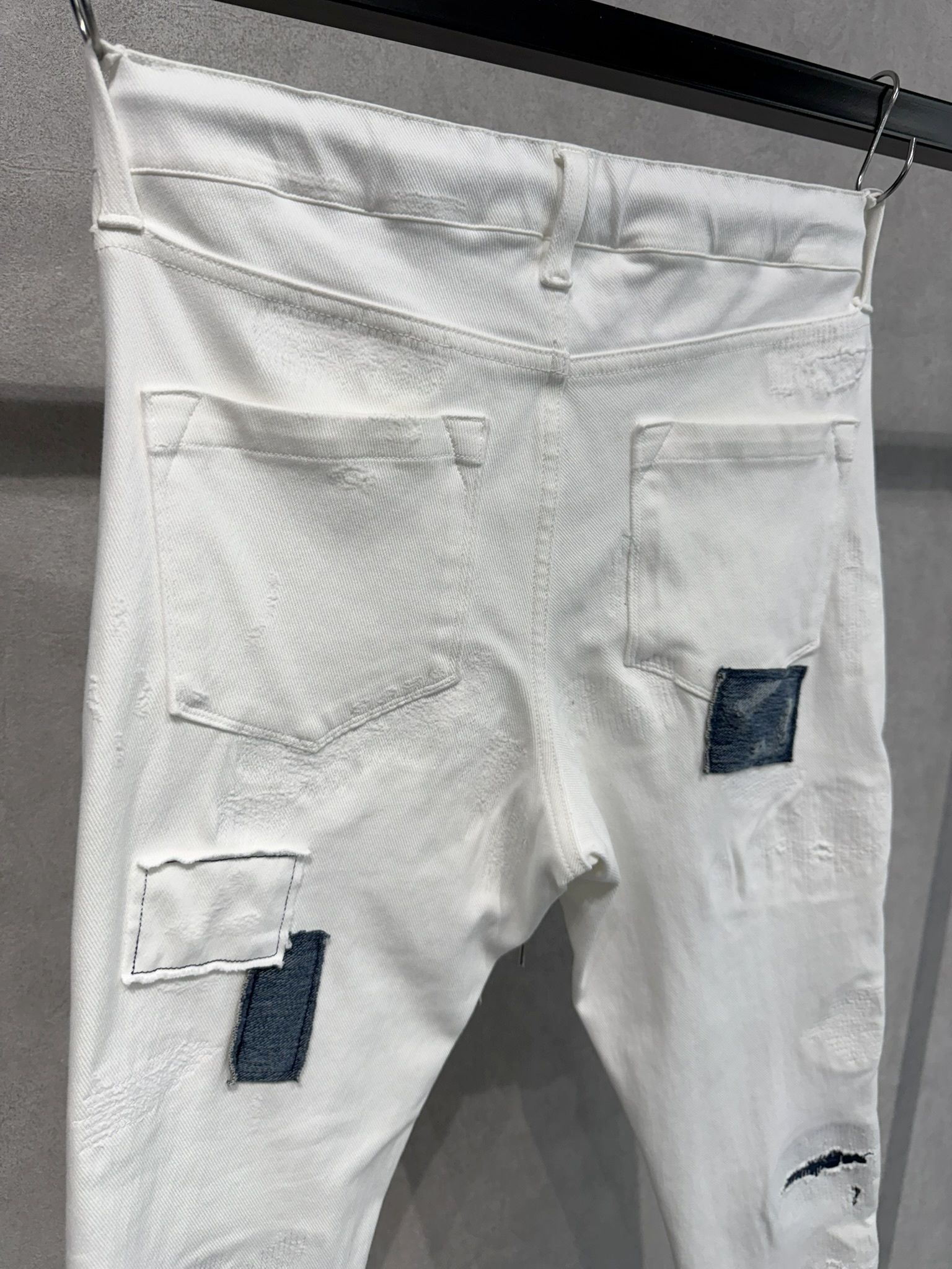 MICK DENIM JERSEY / BASIC-ST-020 / デニムジャージテーパードパンツ / ホワイトリメイク