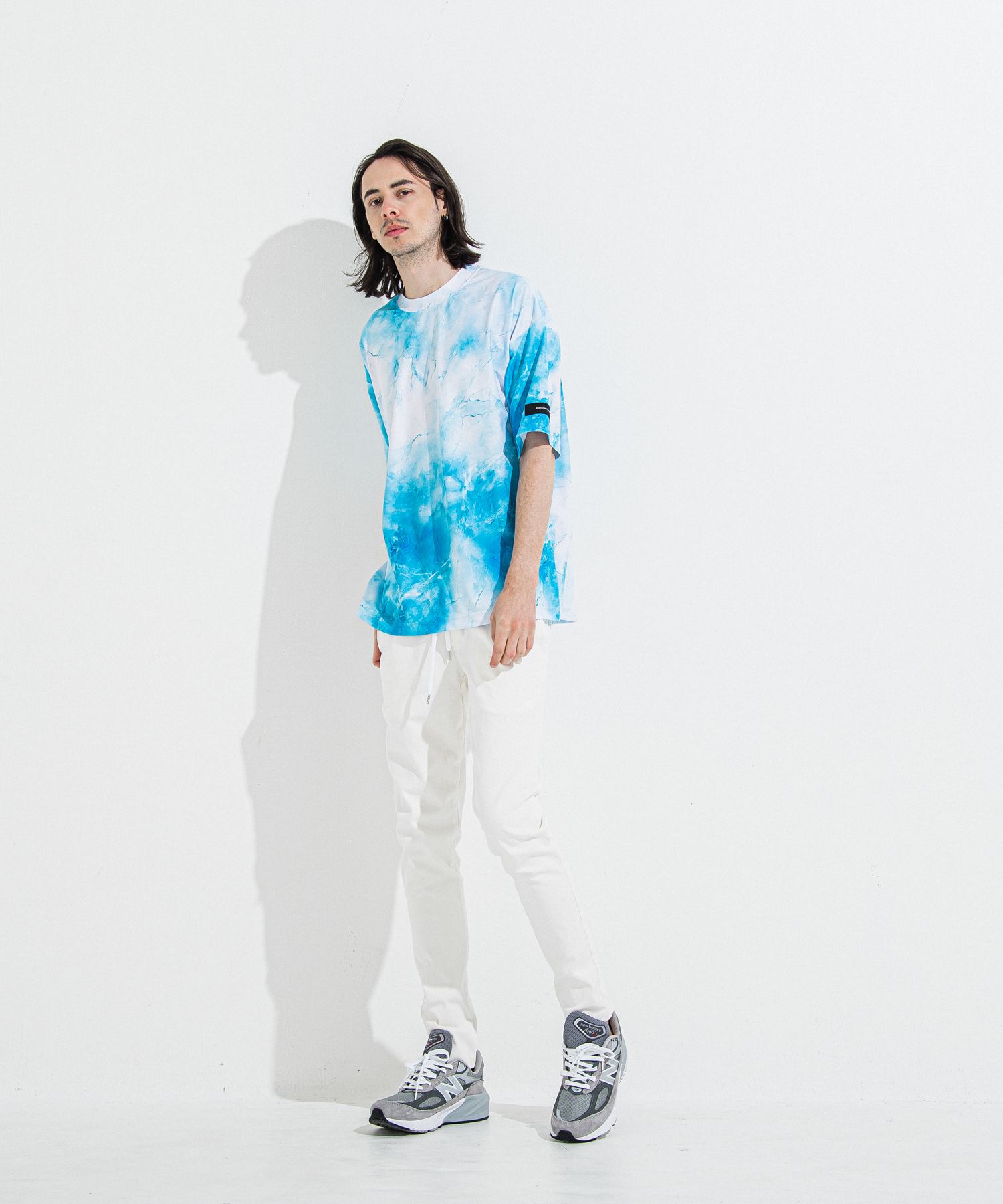 DENIM JERSEY CHRIS EASY TUCK PT / RC36-ST-016TD / ライトオンスデニムジャージイージータックパンツ / ホワイト