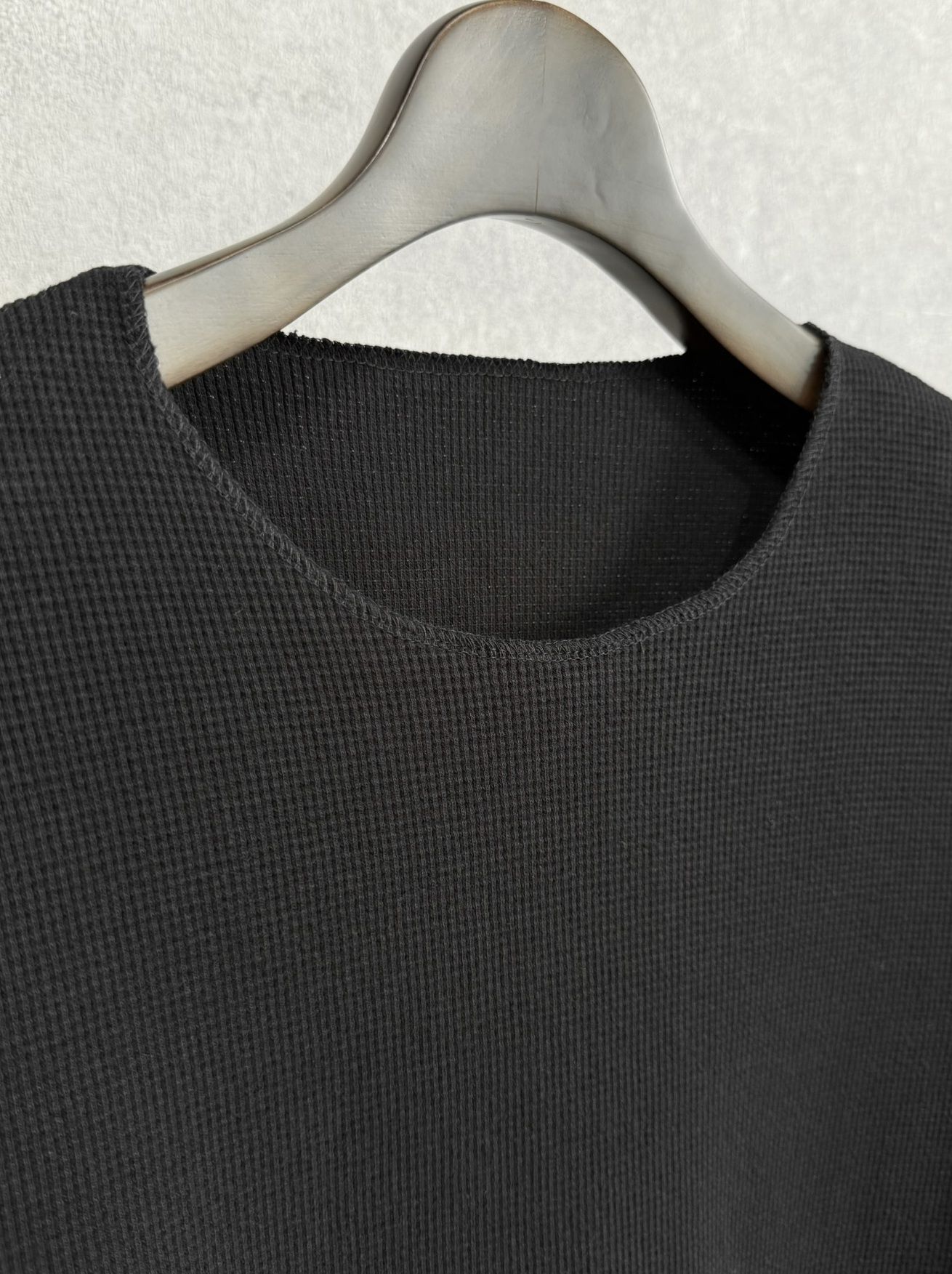 CUT OFF THERMAL TEE / RC39-T-003 / サーマルロールアップTシャツ / ブラック