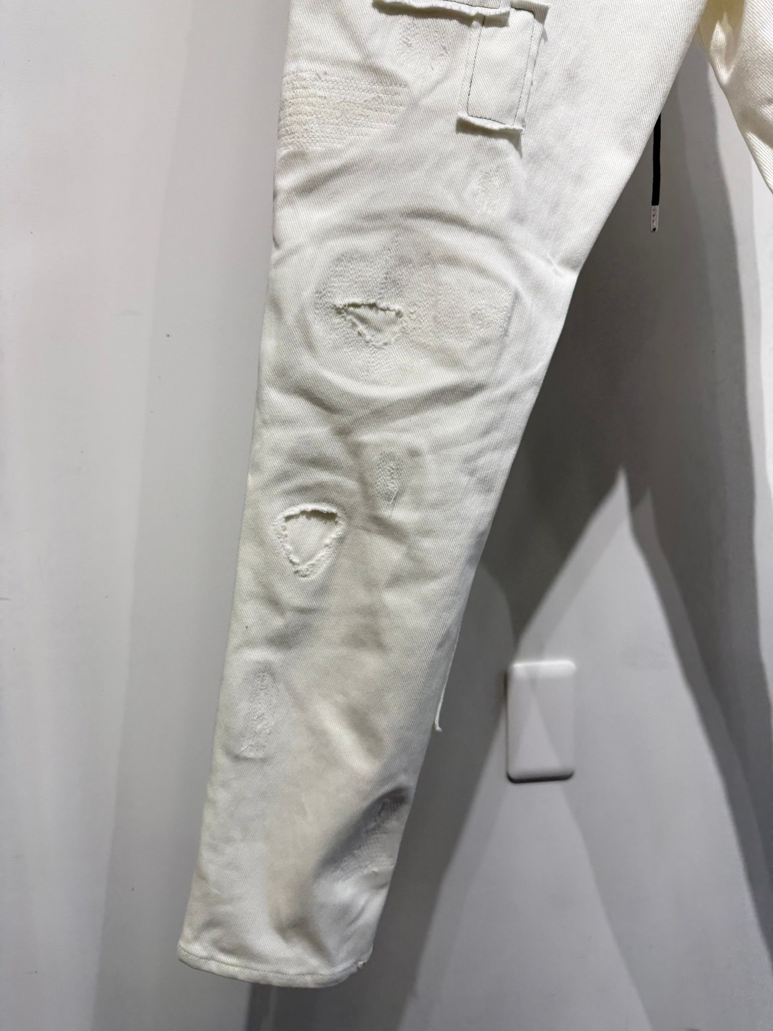 MICK DENIM JERSEY / RC35-ST-020 / デニムジャージテーパードパンツ / ホワイトリメイク