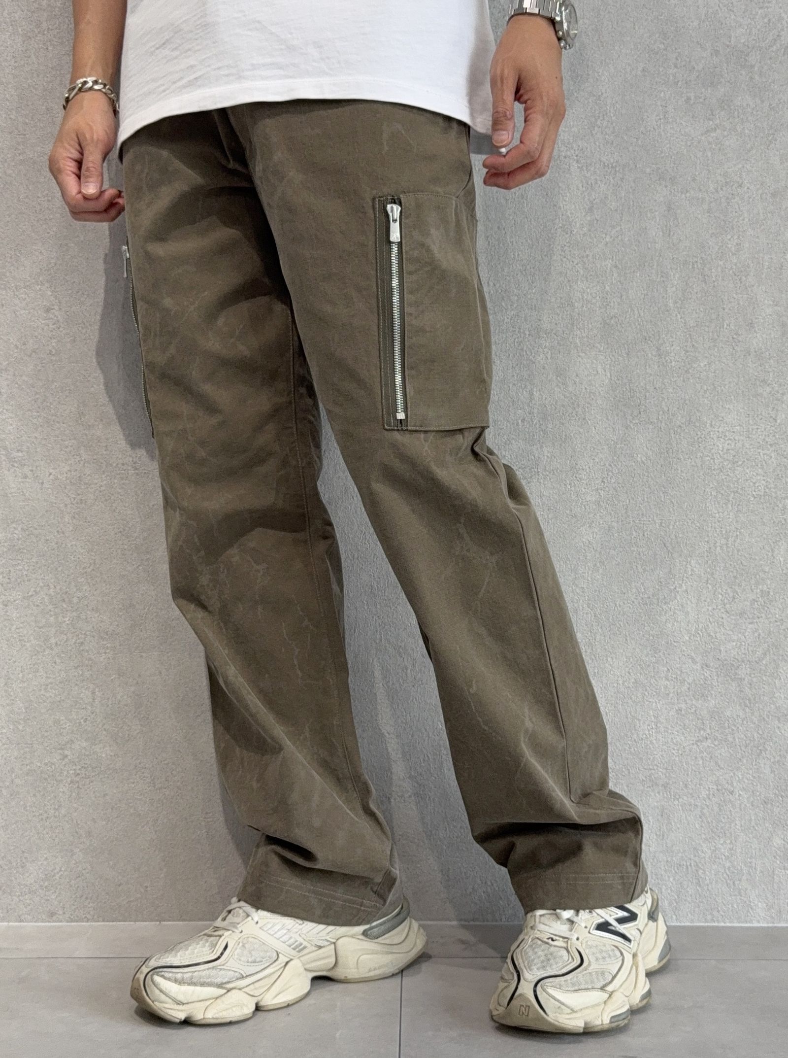 DAVID CARGO PANTS / RC37-ST-040 / ミリタリーワイドカーゴパンツ / ヴィンテージカーキ