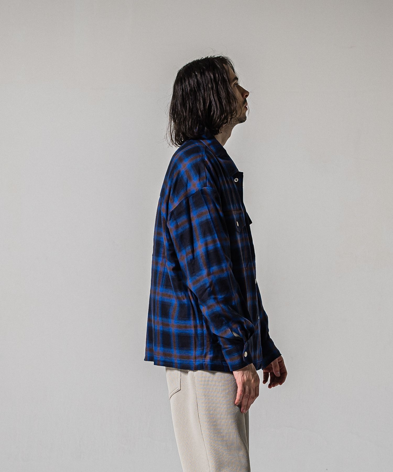 50S CHECK JK / RC39-JK-007C / チェックシャツジャケット / ブルー (2月中旬入荷予定)