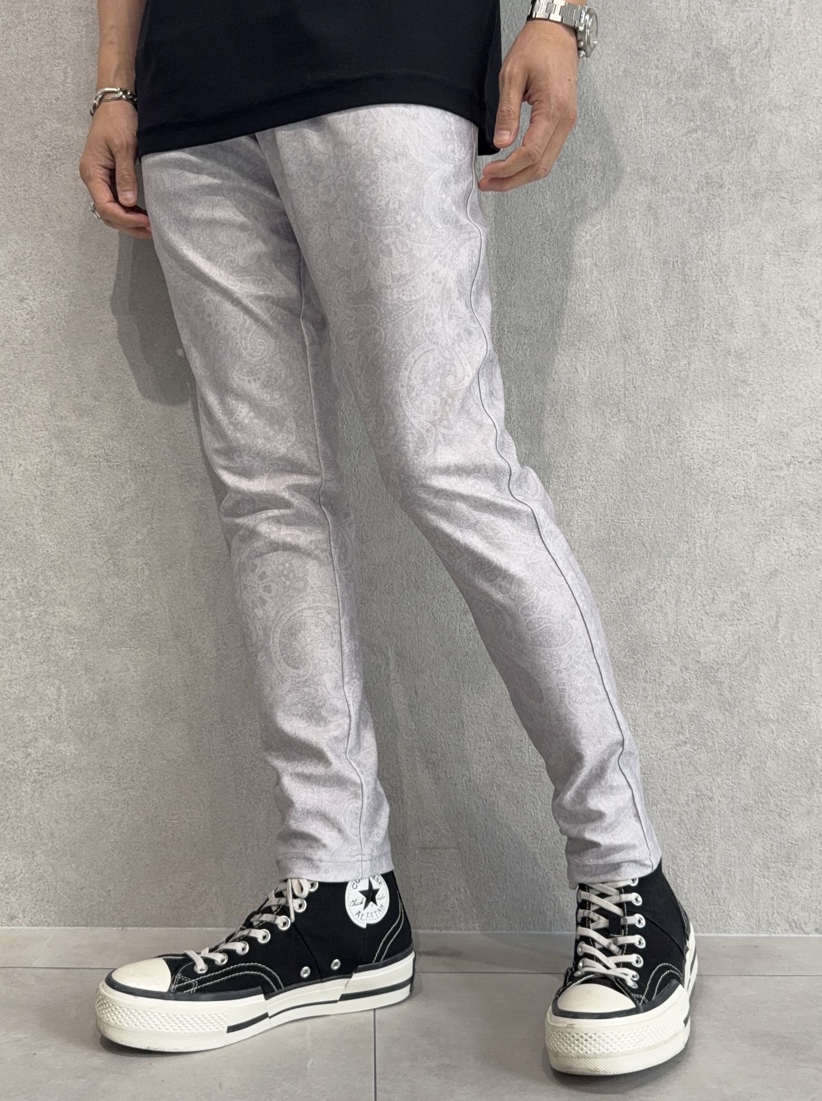 CHRIS EASY TUCK PANTS / RC35-ST-016T / イージータックパンツ / ペイズリーグレー