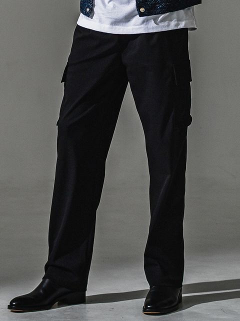 HEAD CARGO / RC41-ST-043 / カーゴセミワイドタックパンツ / ブラック (8月中旬入荷予定)