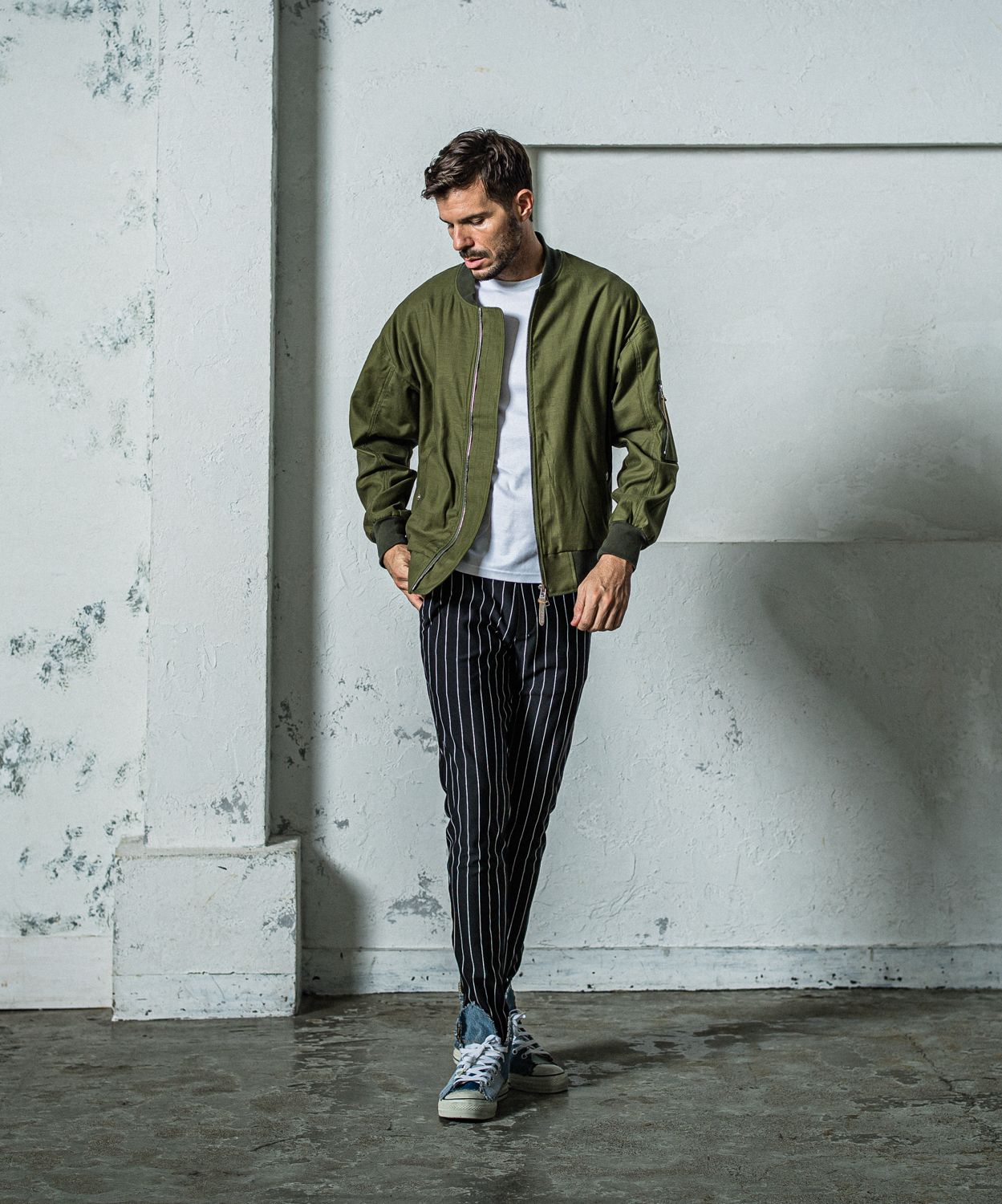 CHRIS EASY PANTS / RC35-ST-016 / イージーパンツ / ブラックストライプ