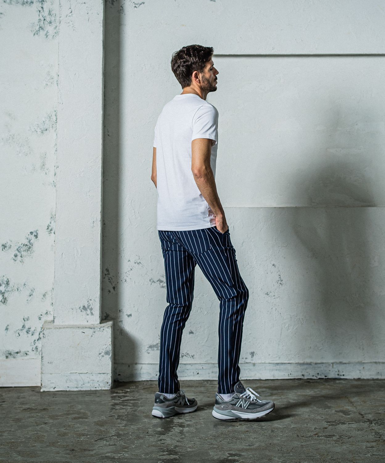 CHRIS EASY PANTS / RC35-ST-016 / イージーパンツ / ネイビーストライプ