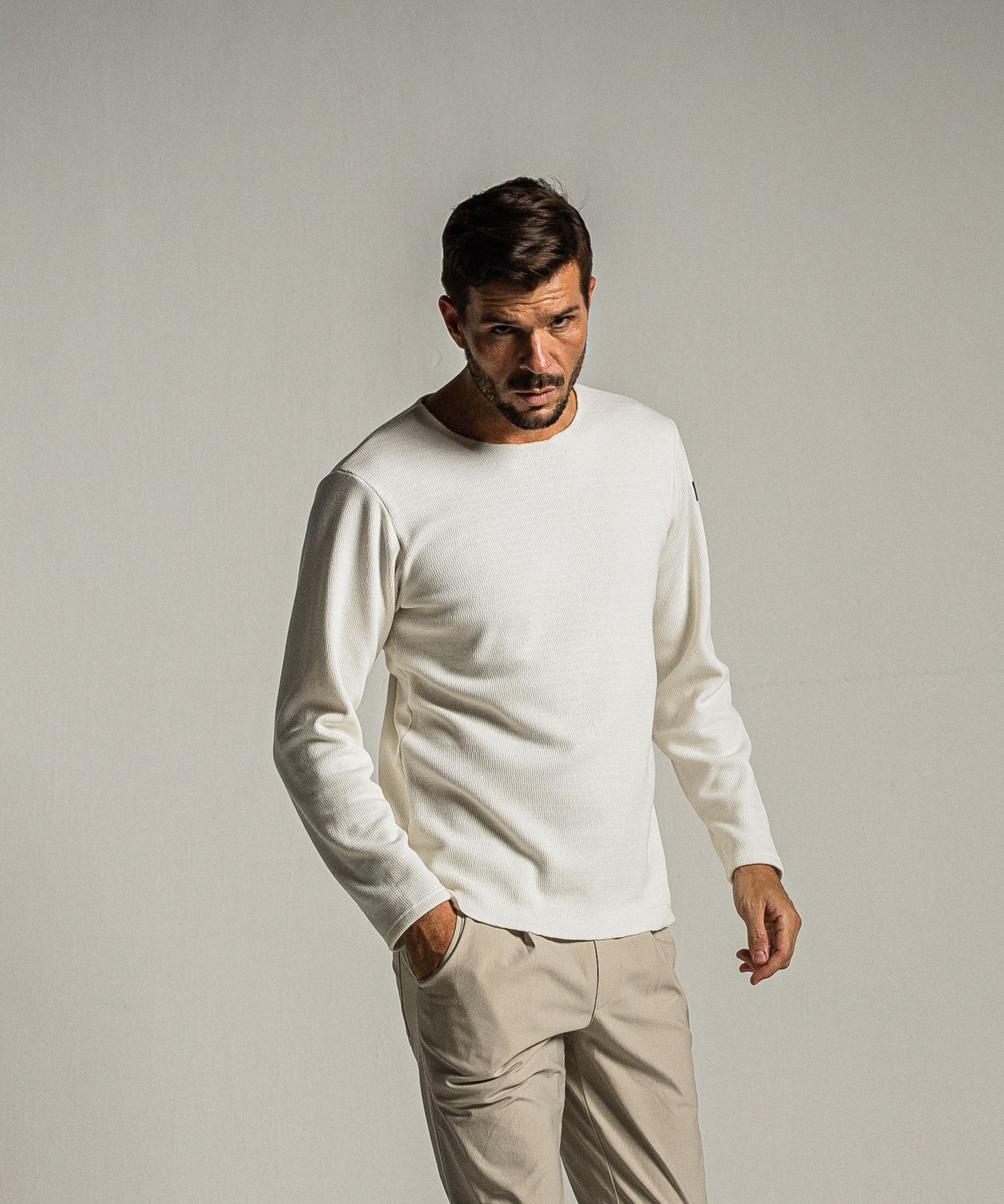 VELOURS FLEECE NEO THERMAL / RC34-C-001 / 裏起毛サーマルロングTシャツ / ホワイト