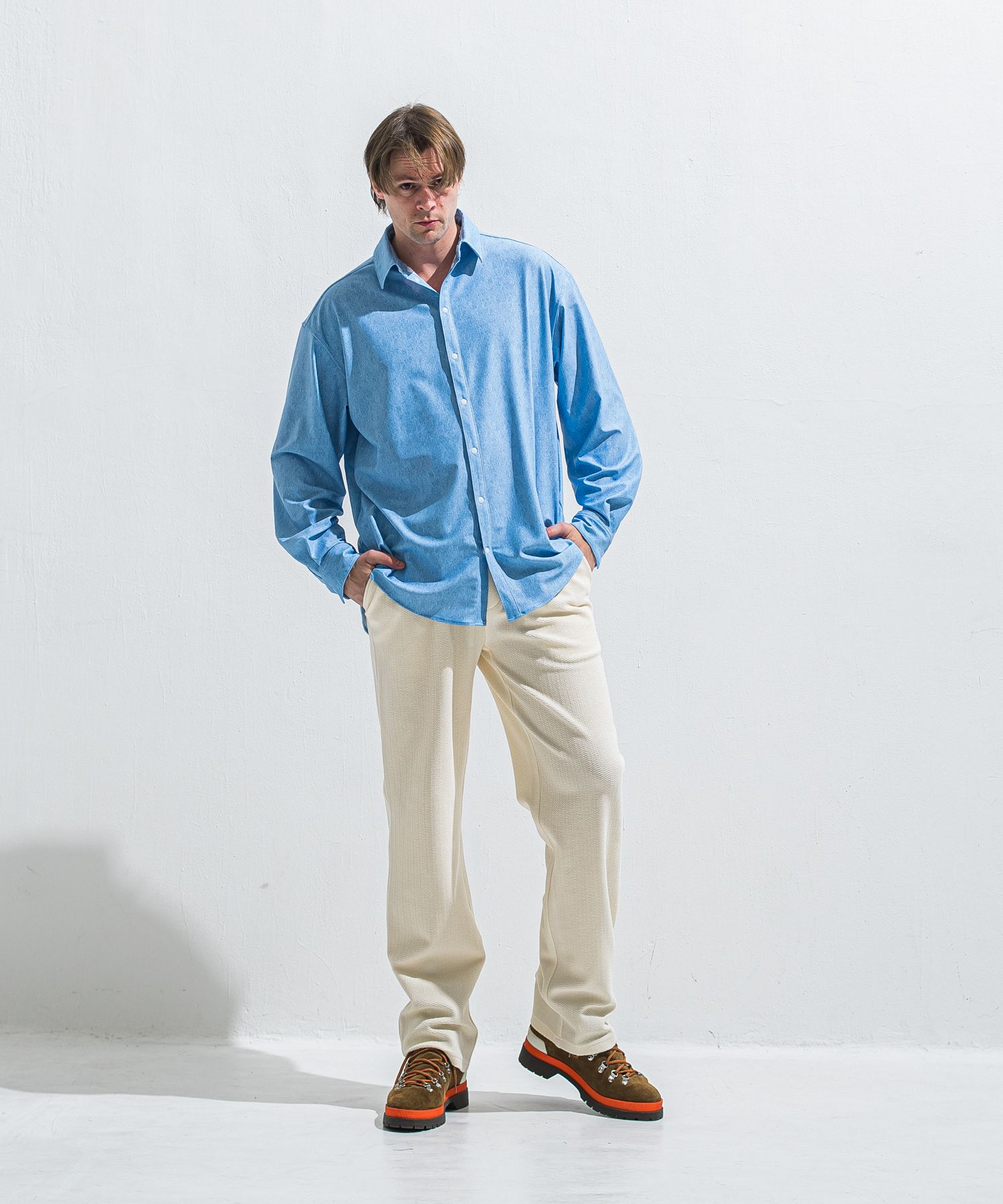 RUSH JACK SHIRTS / RC40-SH-001 / オーバーサイズラッシュガードシャツ / ライトインディゴ (5月中旬入荷予定)