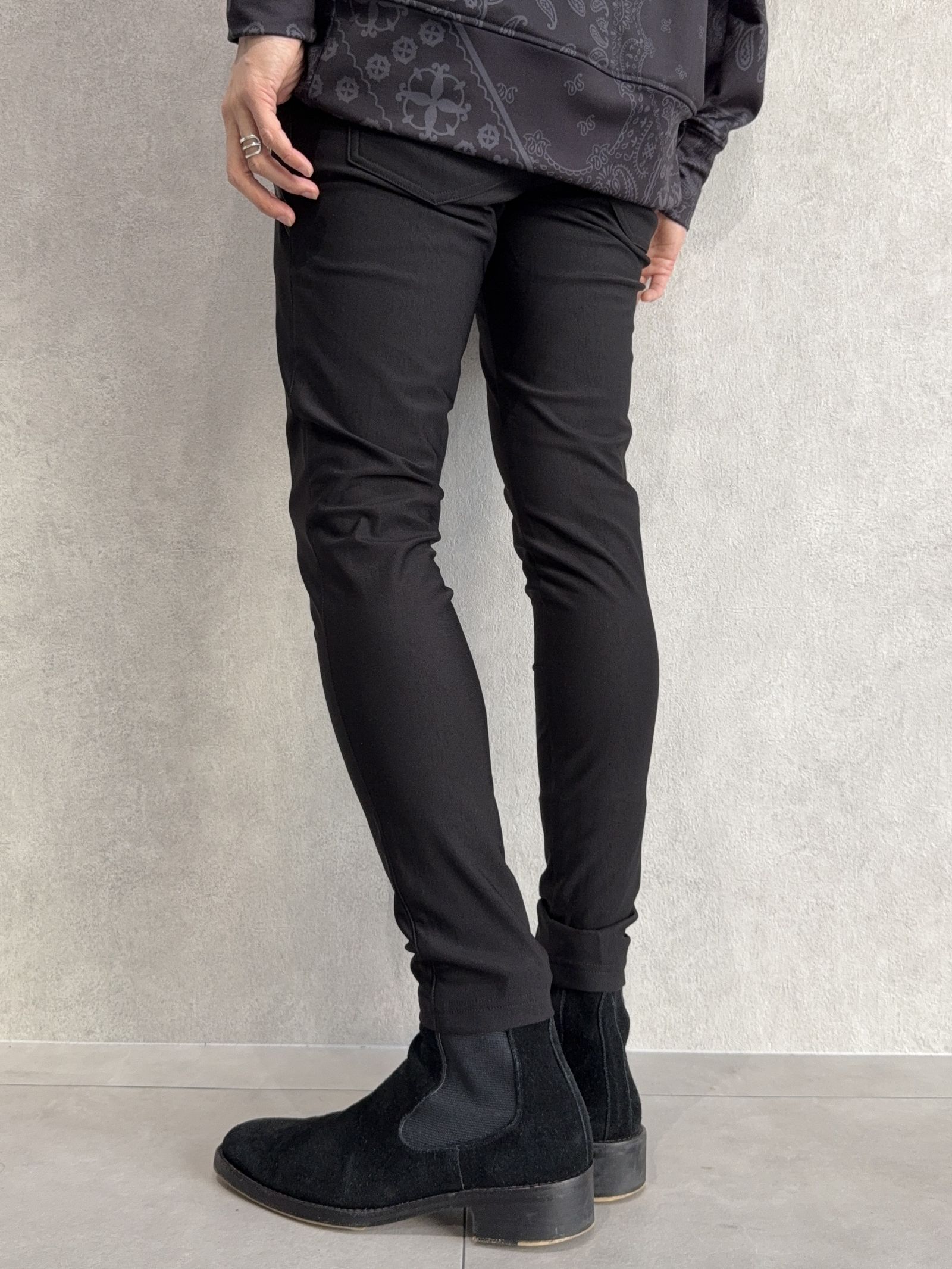 HEAT EDGE PT / RC38-ST-014H / 裏起毛エッジラインパンツ / ブラック×ブラック