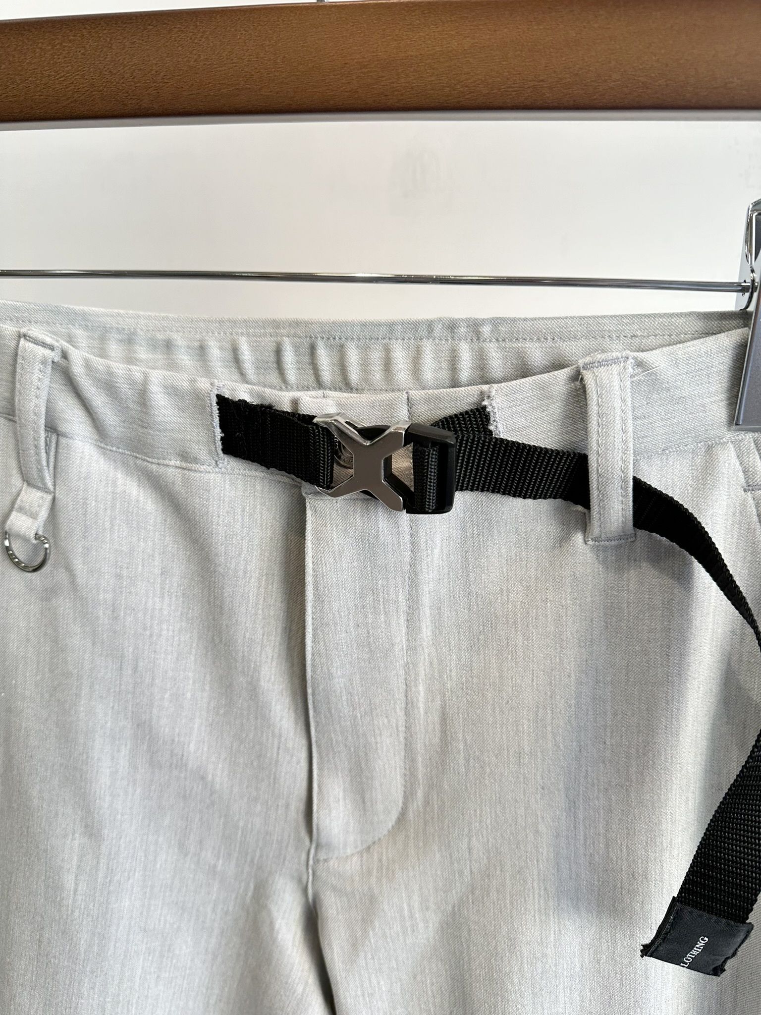 PAT TIGHT EASY PANTS / RC31-ST-037 / ベルト付きイージーパンツ / グレー
