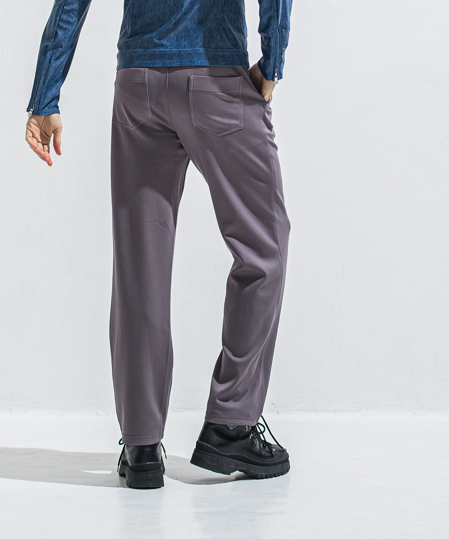 SEMI WIDE TUCK PANTS / RC40-ST-016WT / セミワイドタックパンツ / ダンボールチャコール (4月中旬入荷予定)